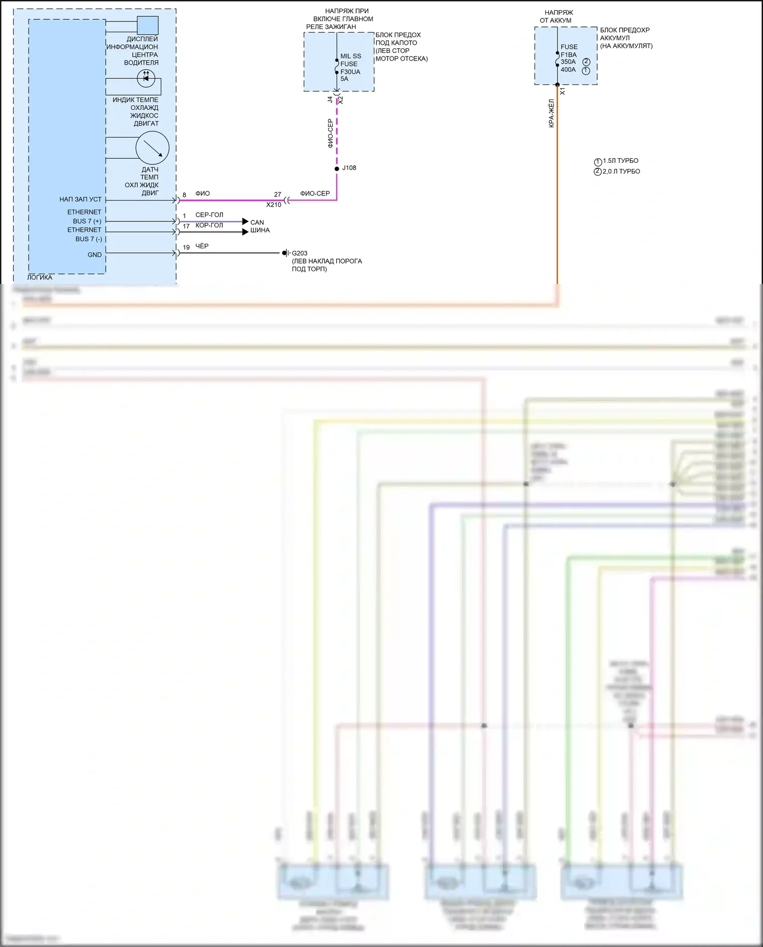 Malibu Chevrolet IX рестайлинг (2018-2024): Электросхема климат контроля (3 из 5) 