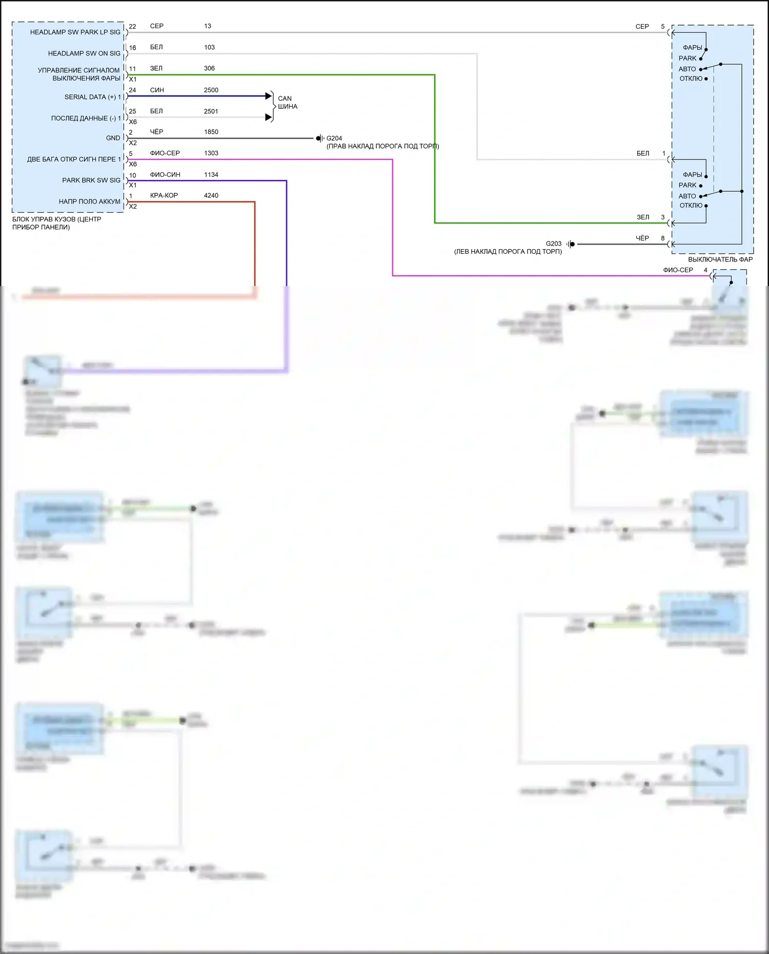 Malibu Chevrolet IX рестайлинг (2018-2024): Электросхема помощников водителя (2 из 2) 