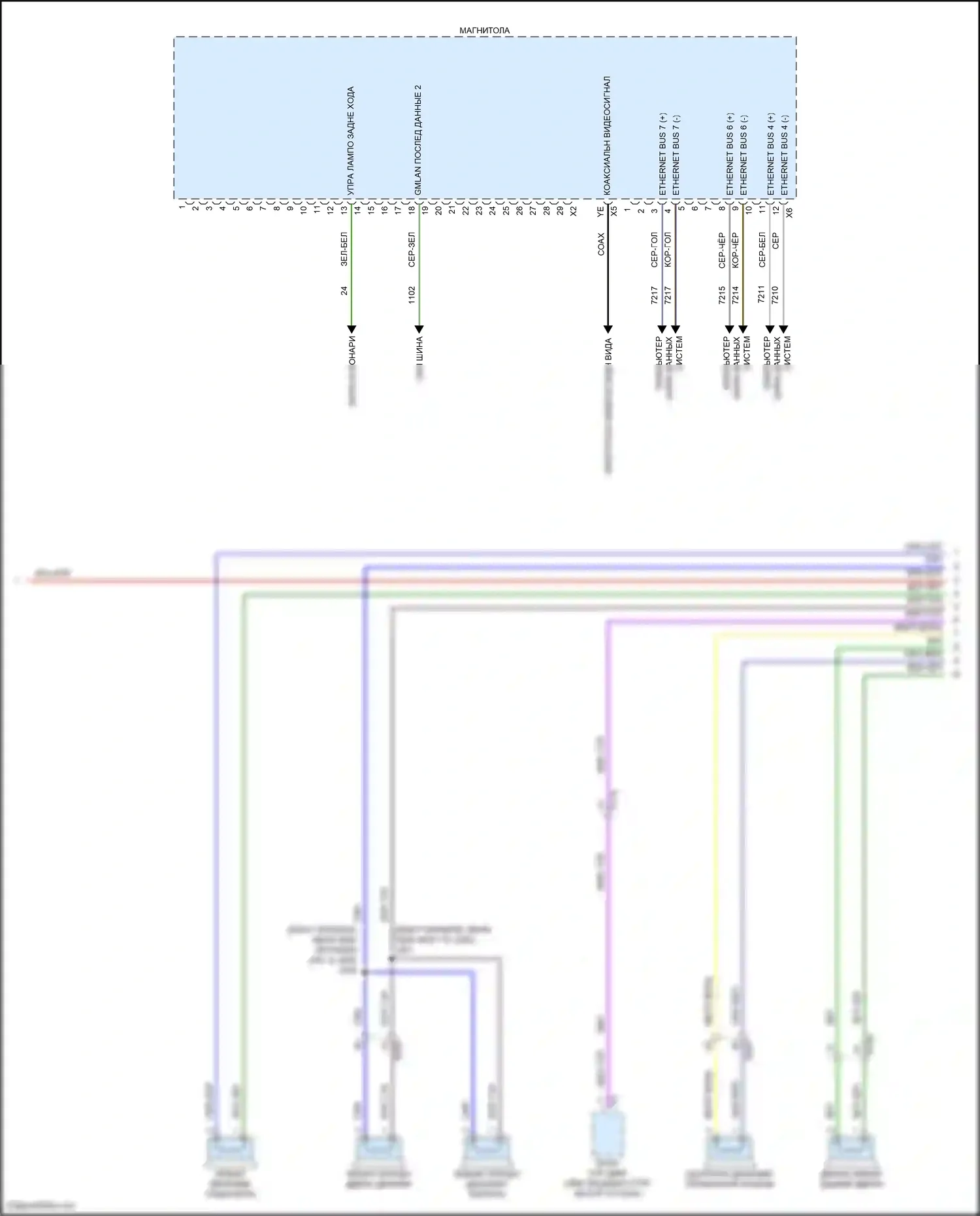 Malibu Chevrolet IX рестайлинг (2018-2024): Электросхема навигации, средний/высокий уровень (3 из 4) 