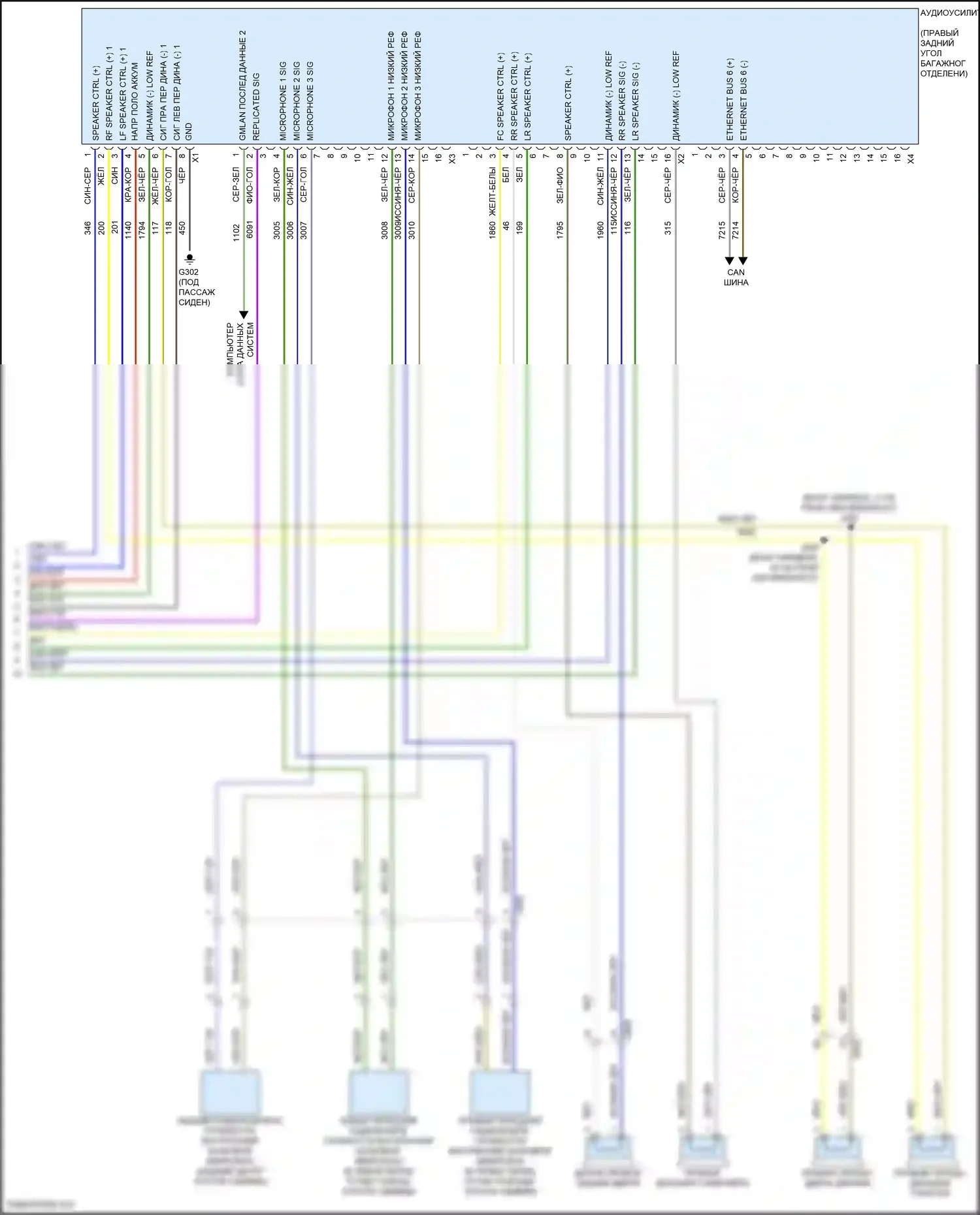Malibu Chevrolet IX рестайлинг (2018-2024): Электросхема навигации, средний/высокий уровень (4 из 4) 