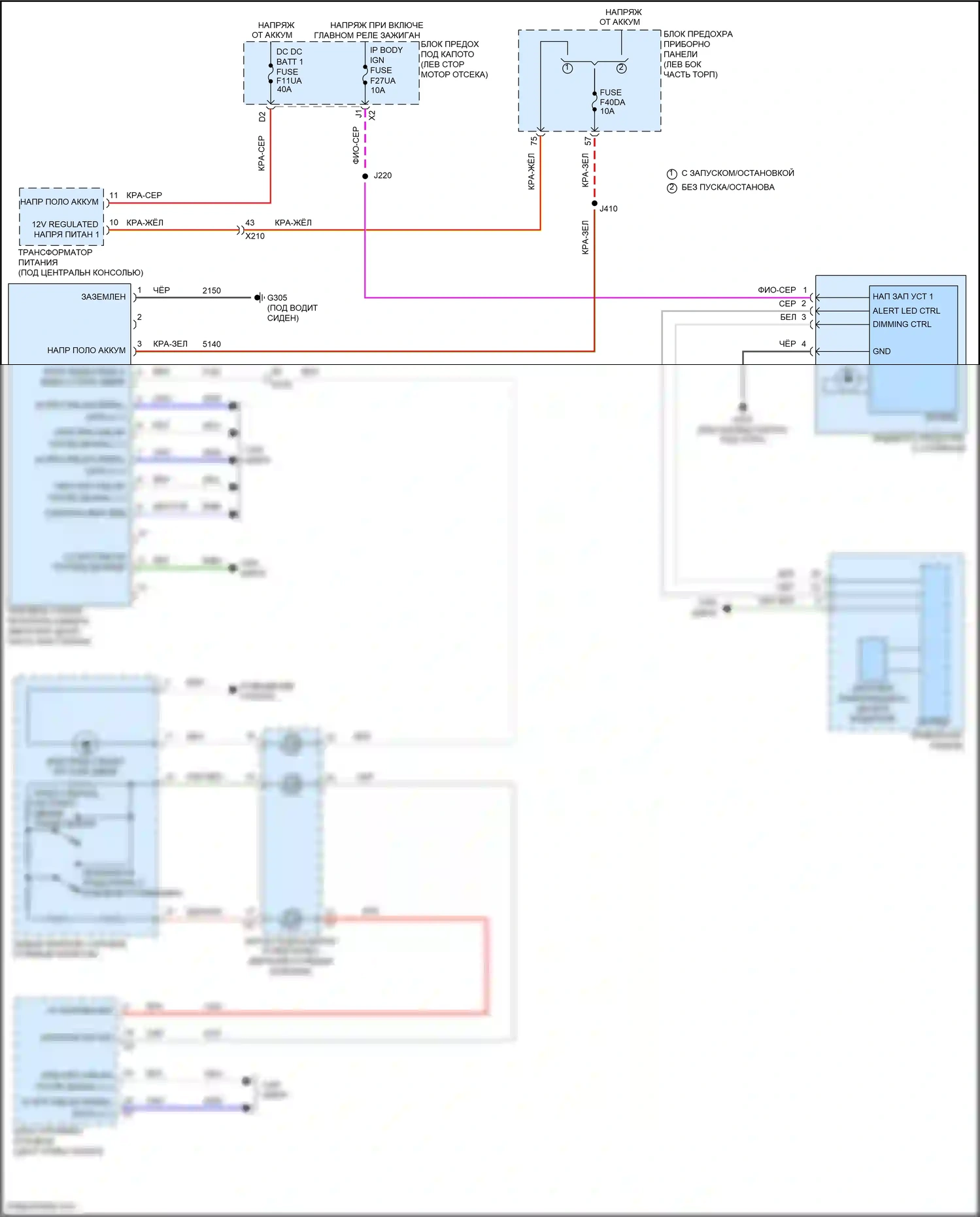 Malibu Chevrolet IX рестайлинг (2018-2024): Электросхема предупреждения о выезде с полосы движения, без предварительного заполнения тормозов и интеллектуальной помощи при торможении 