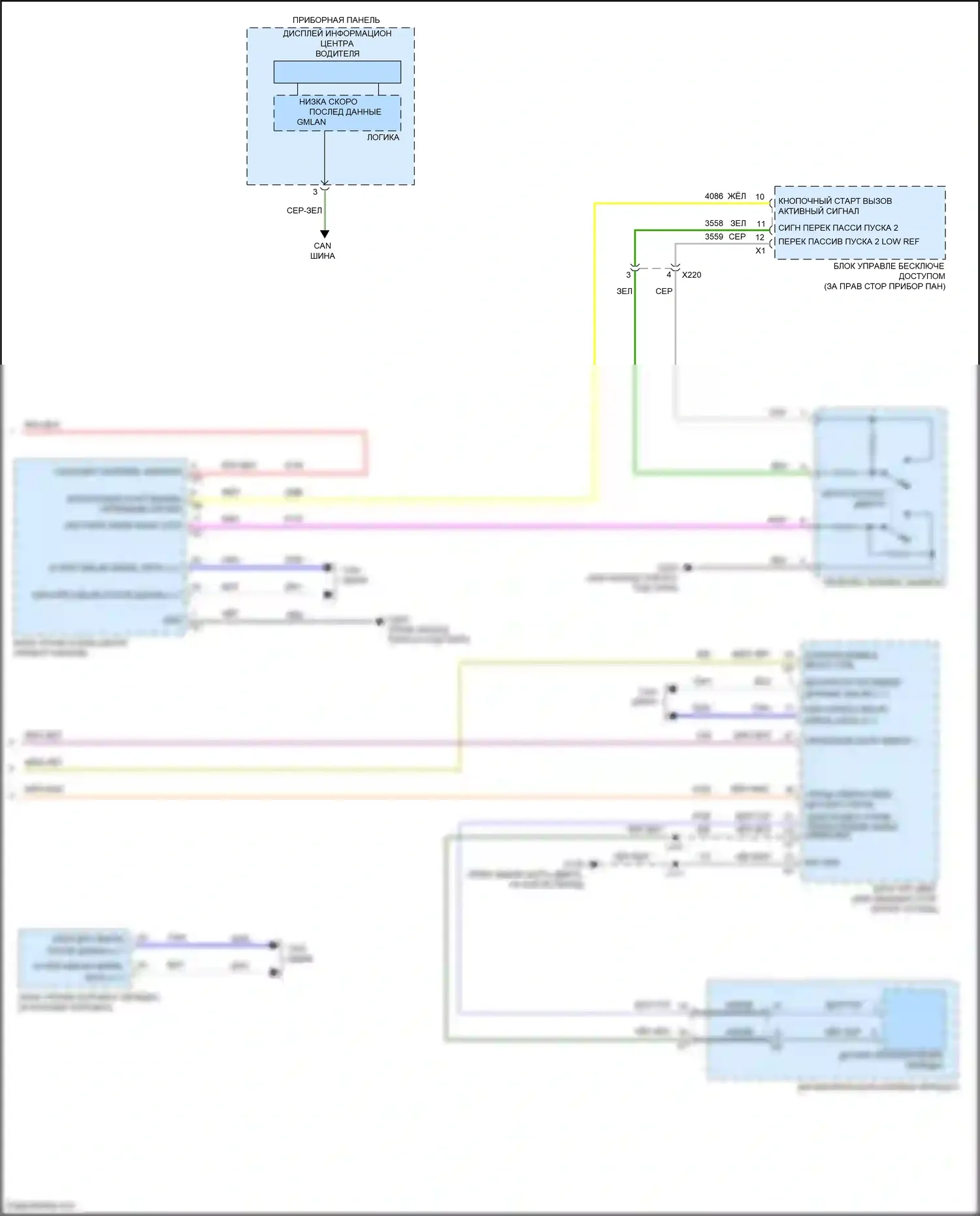 Malibu Chevrolet IX рестайлинг (2018-2024): Электросхема стартера с системой старт-стоп (2 из 2) 