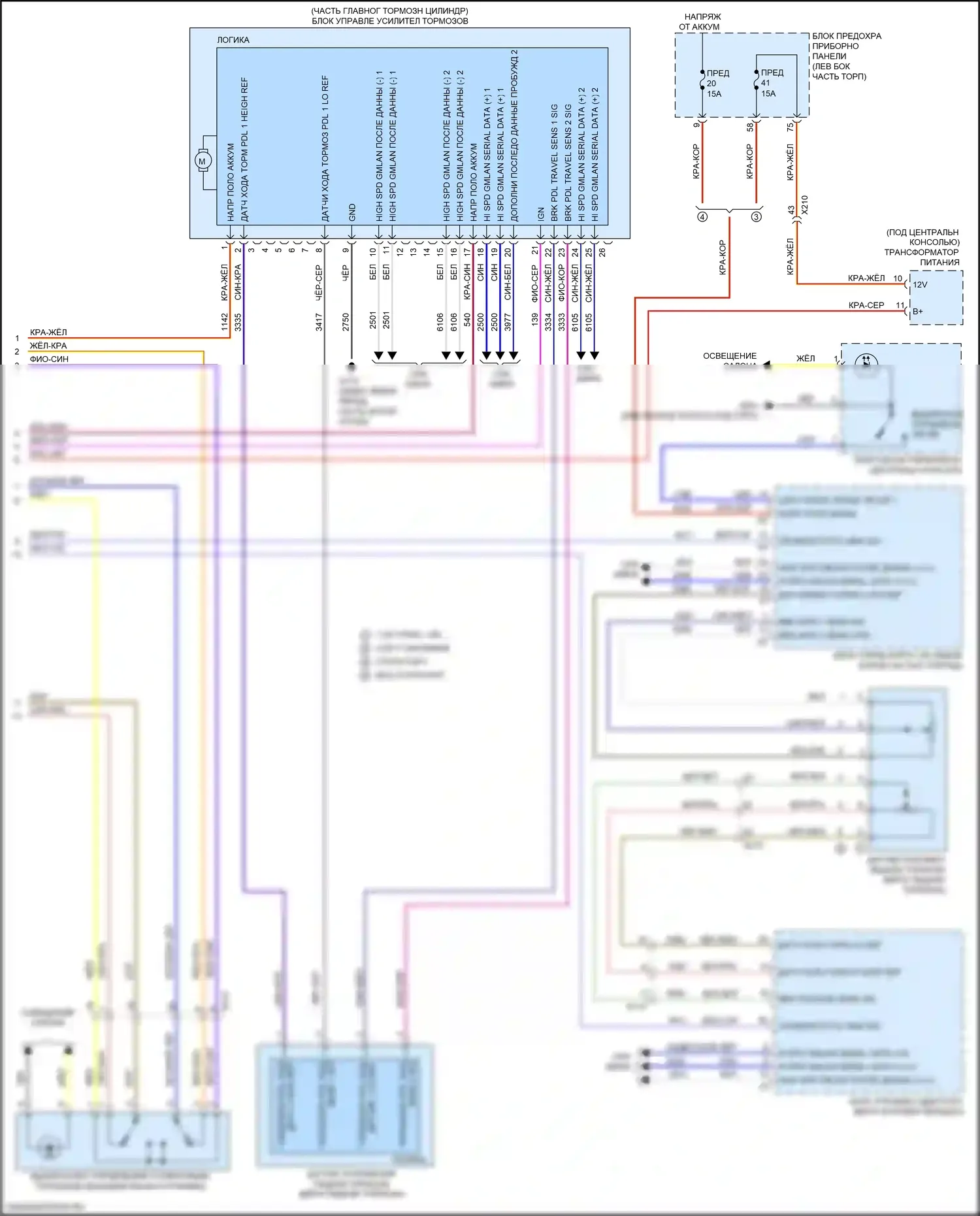 Malibu Chevrolet IX (2015-2018): Антиблокировочная система abs электросхема с ручником с силовым приводом (2 из 2) 
