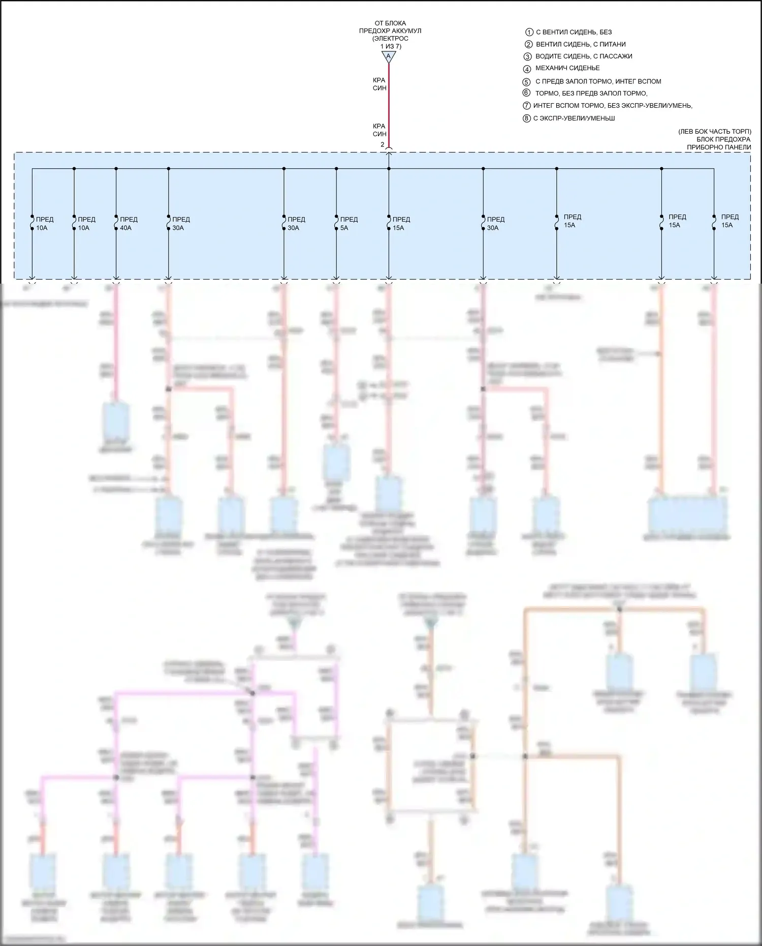Malibu Chevrolet IX (2015-2018): Электросхема блока предохранителей реле (6 из 7) 