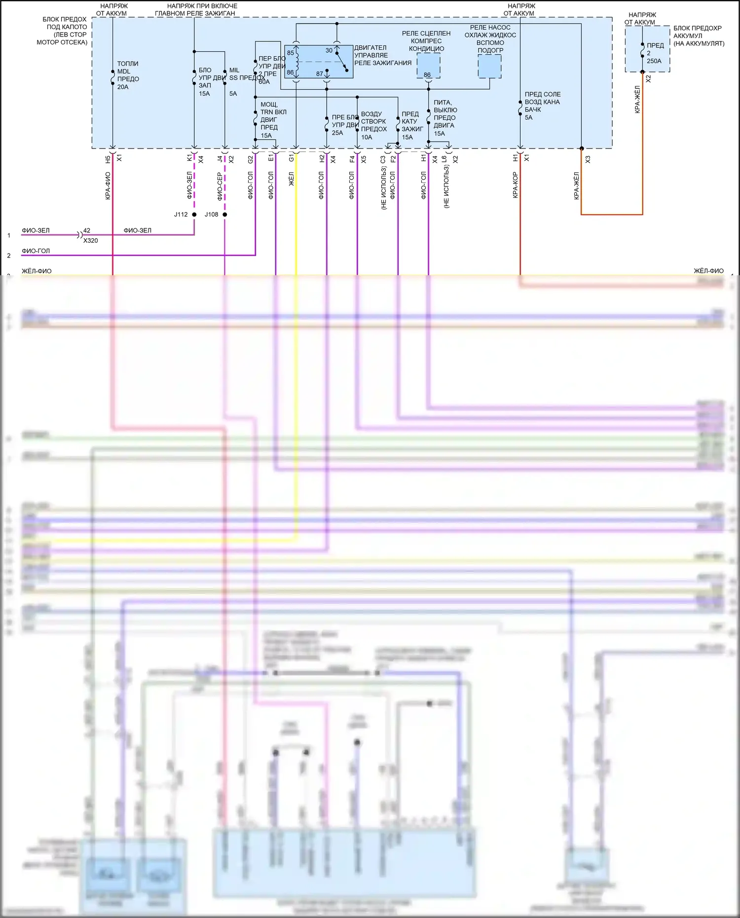 Malibu Chevrolet IX (2015-2018): Электросхема двигателя 1.8l vin u, электросхема органов управления двигателем (2 из 7) 