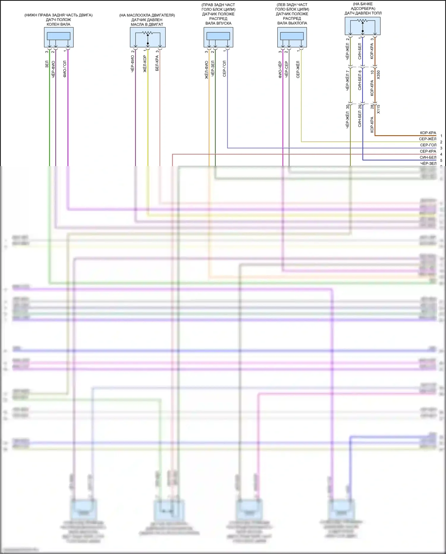 Malibu Chevrolet IX (2015-2018): Электросхема двигателя 1.8l vin u, электросхема органов управления двигателем (6 из 7) 