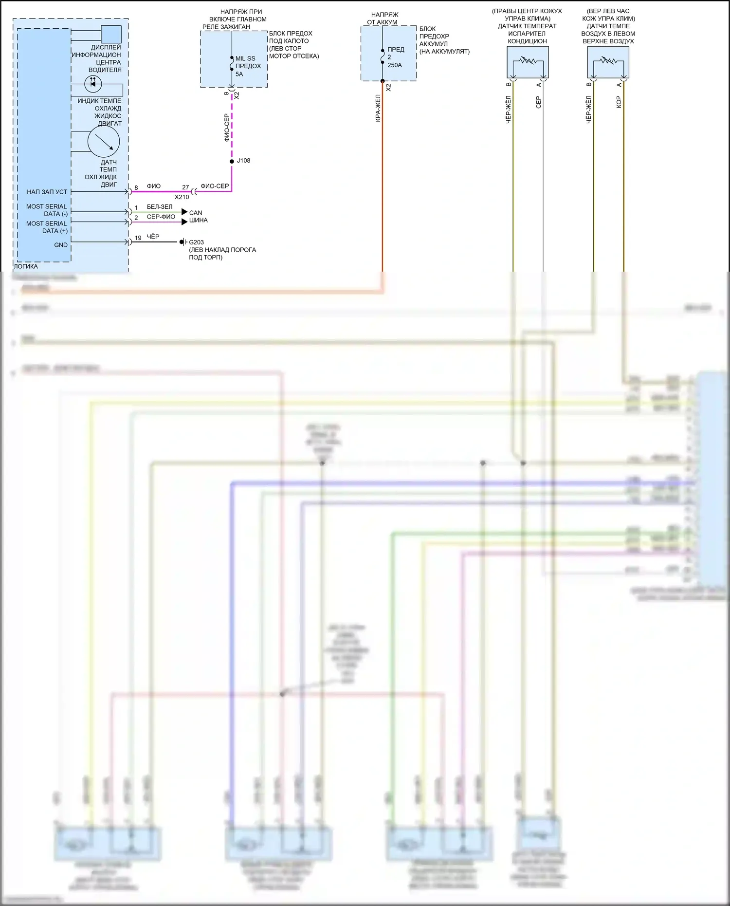 Malibu Chevrolet IX (2015-2018): Электросхема ручного кондиционера (3 из 4) 