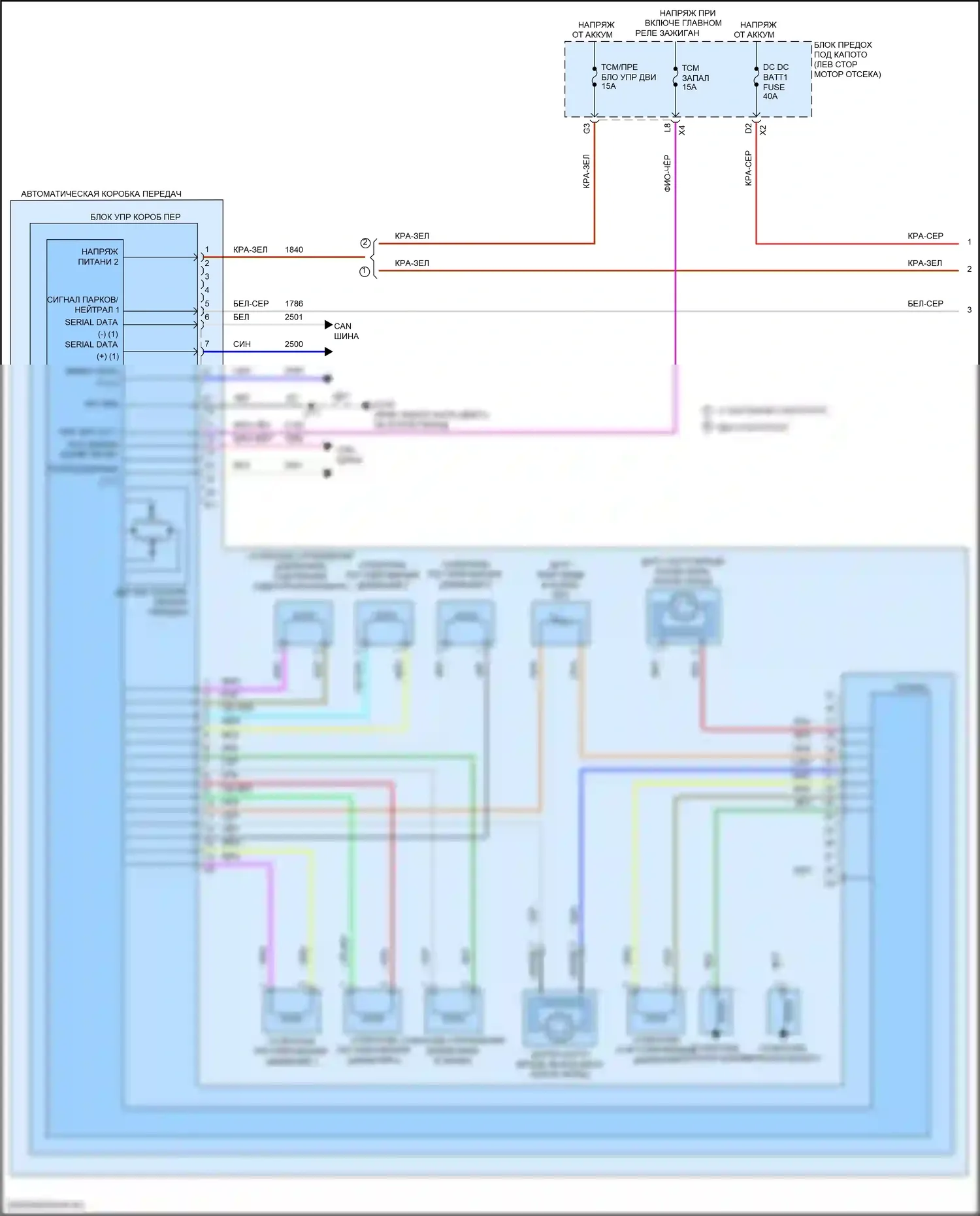 Malibu Chevrolet IX (2015-2018): 2,0л vin x, электросхема коробки передач, за исключением гибрида (1 из 2) 