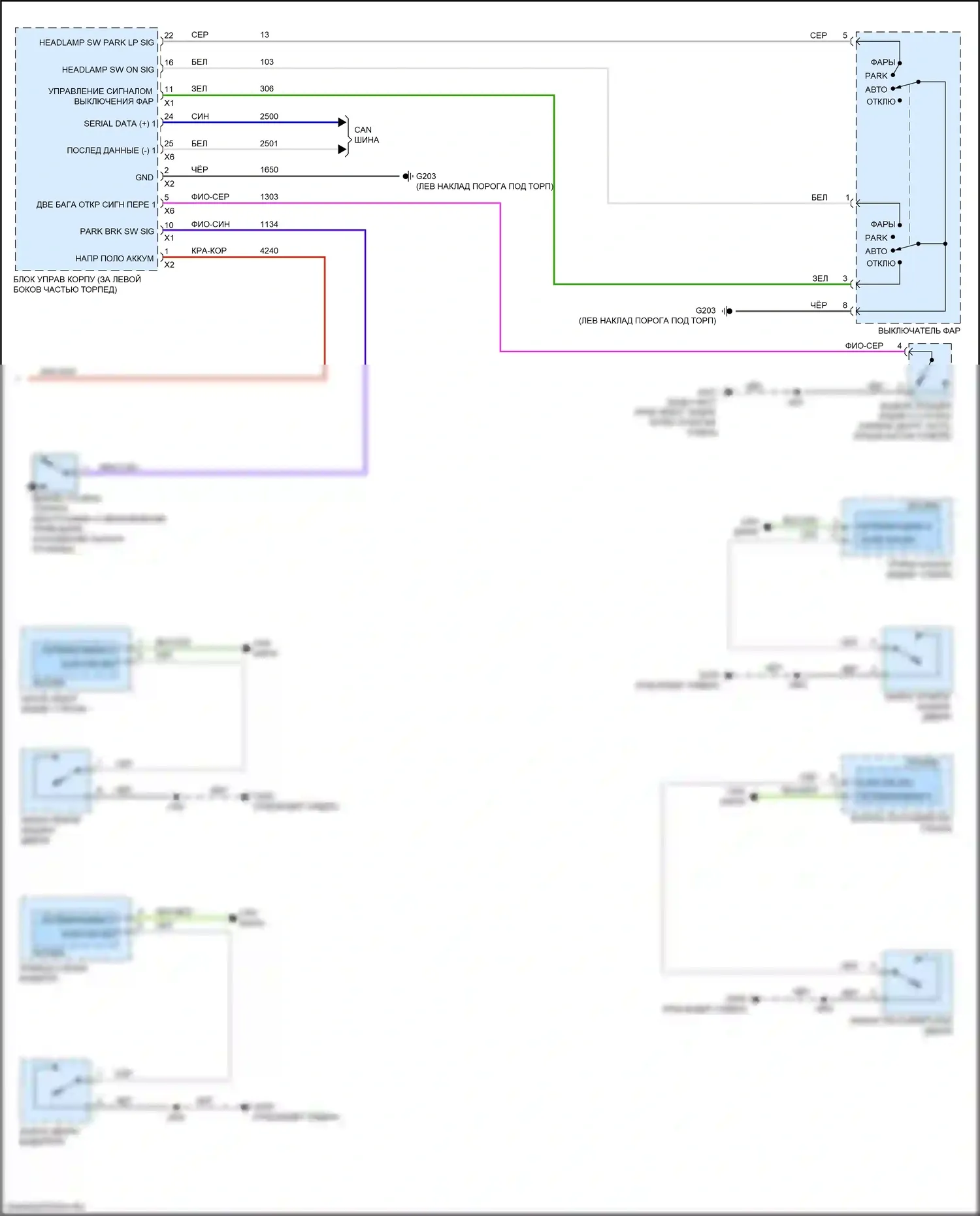 Malibu Chevrolet IX (2015-2018): Электросхема помощников водителя (2 из 2) 