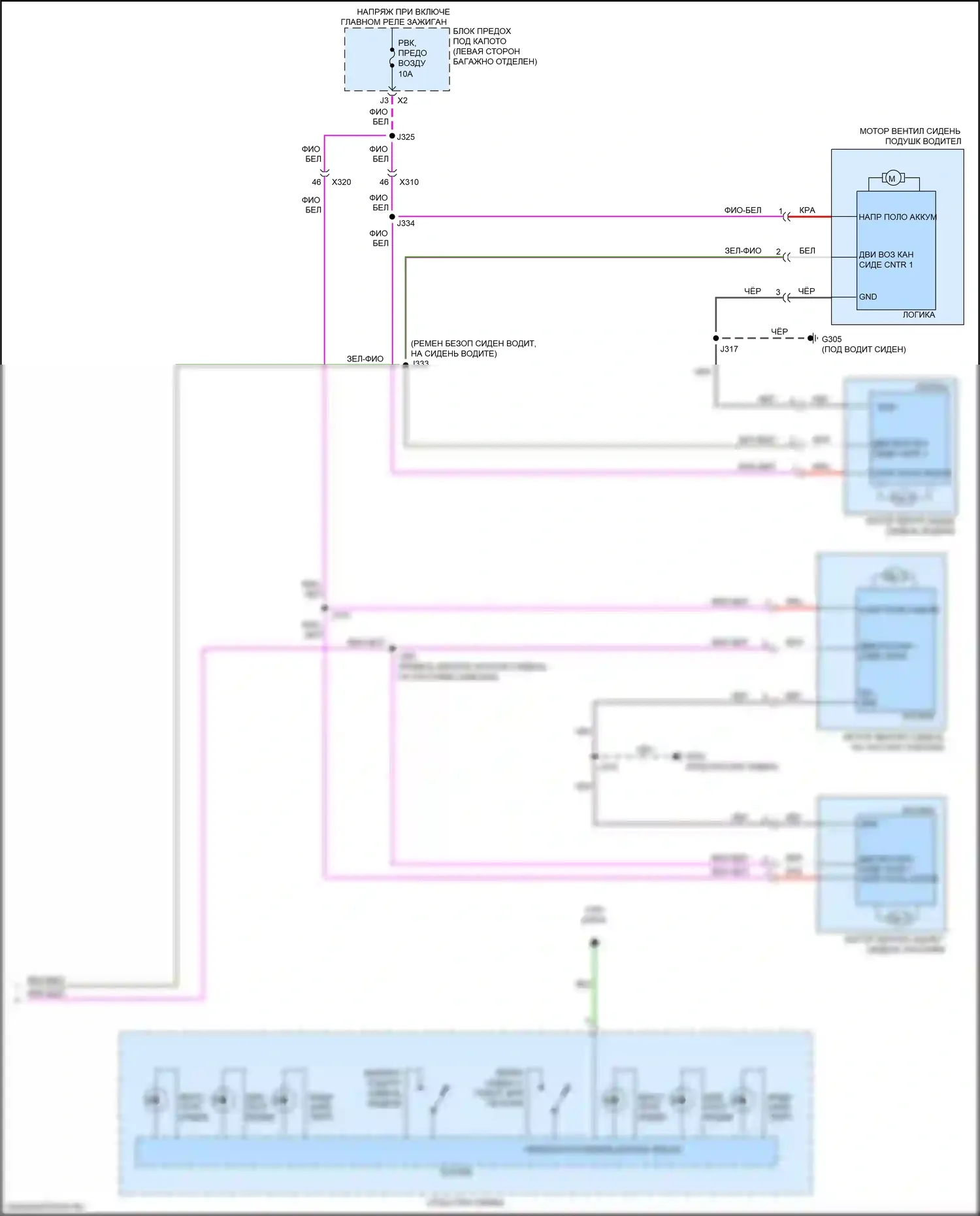 Malibu Chevrolet IX (2015-2018): Электросхема обогреваемых сидений (2 из 2) 