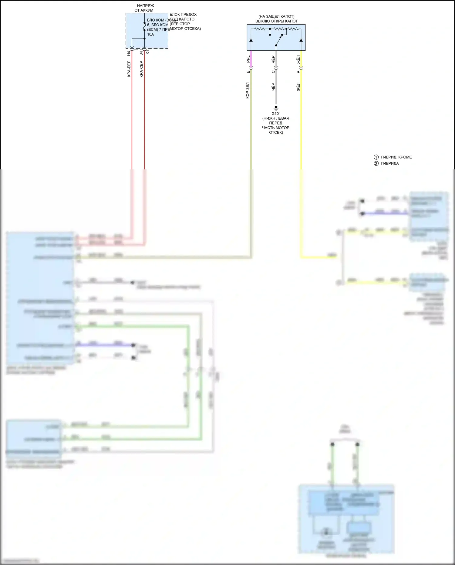 Malibu Chevrolet IX (2015-2018): Электросхема пассажирского ключа 