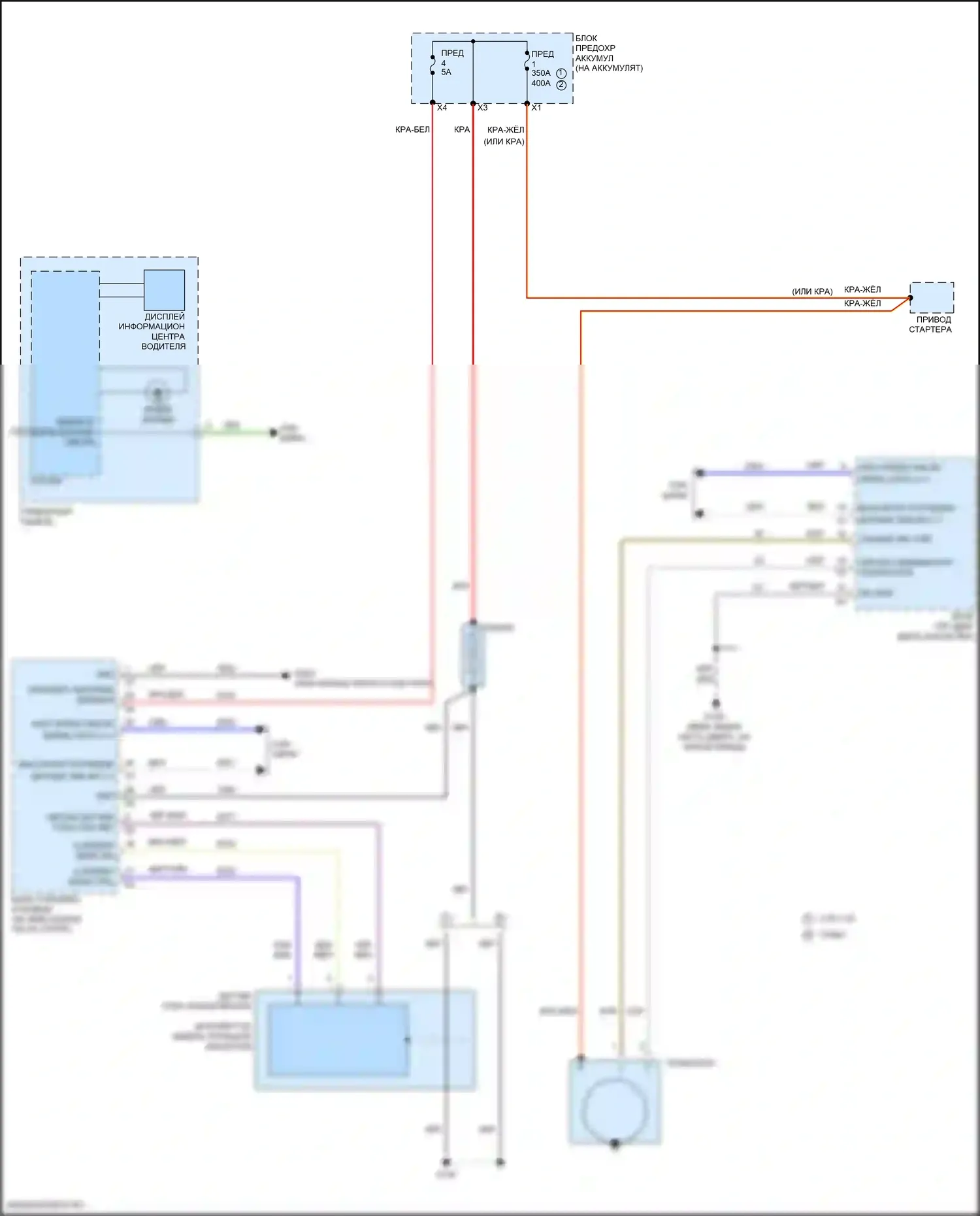 Malibu Chevrolet IX (2015-2018): Электросхема генератора, без пуска-останова 