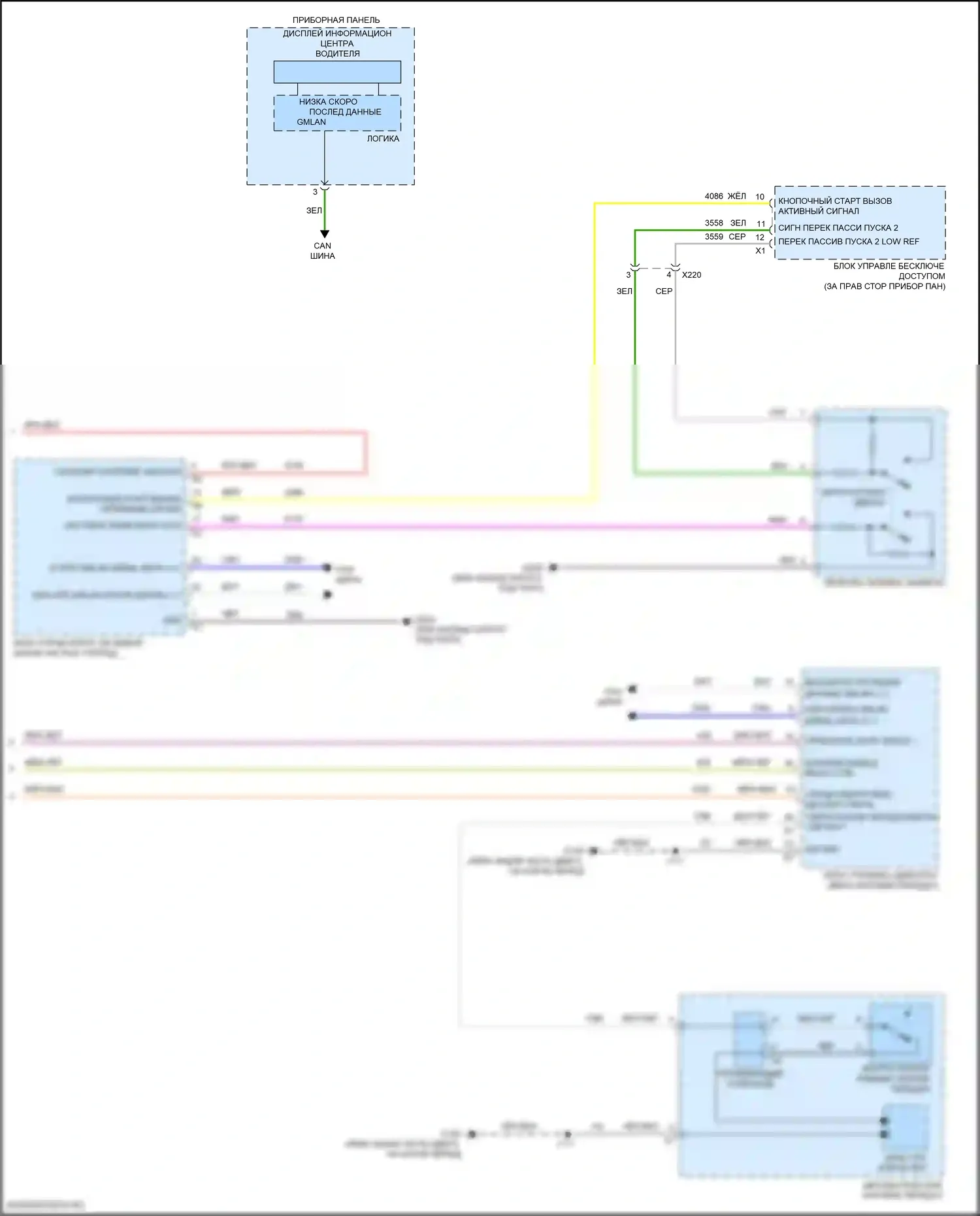 Malibu Chevrolet IX (2015-2018): Электросхема стартера с системой старт-стоп (2 из 2) 