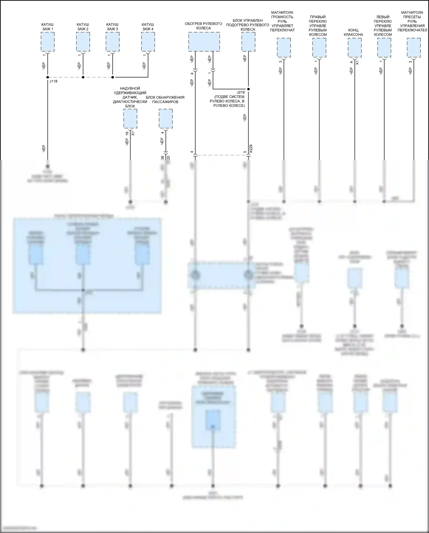 Malibu Chevrolet IX (2015-2018): Электросхема разводки массы (2 из 6) 
