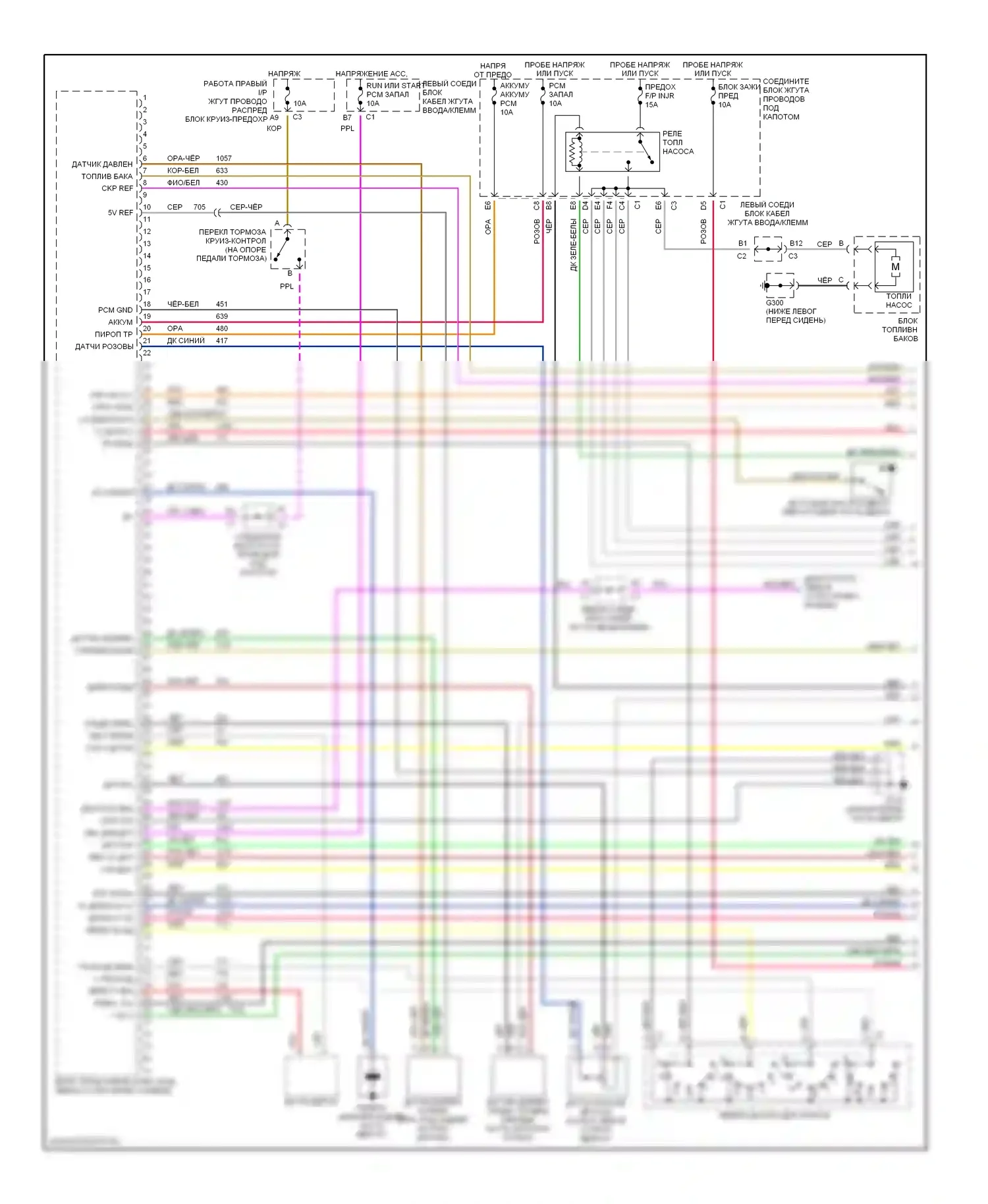 Malibu Chevrolet V (1996-2000): Электросхема двигателя 2.4l (vin t) s (1 из 3) 
