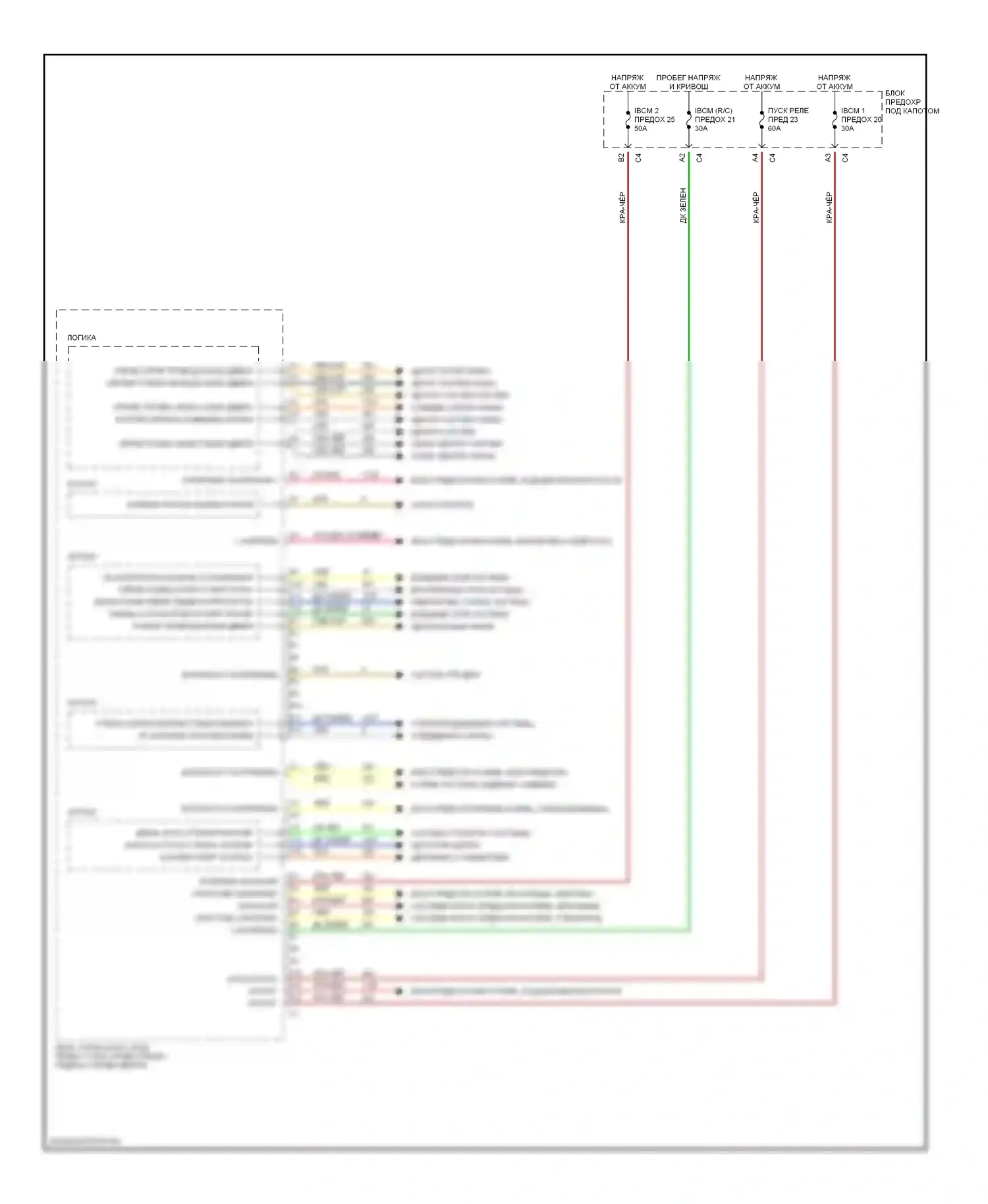 Malibu Chevrolet VI (2003-2006): Электросхема блоков управления кузовом (2 из 4) 