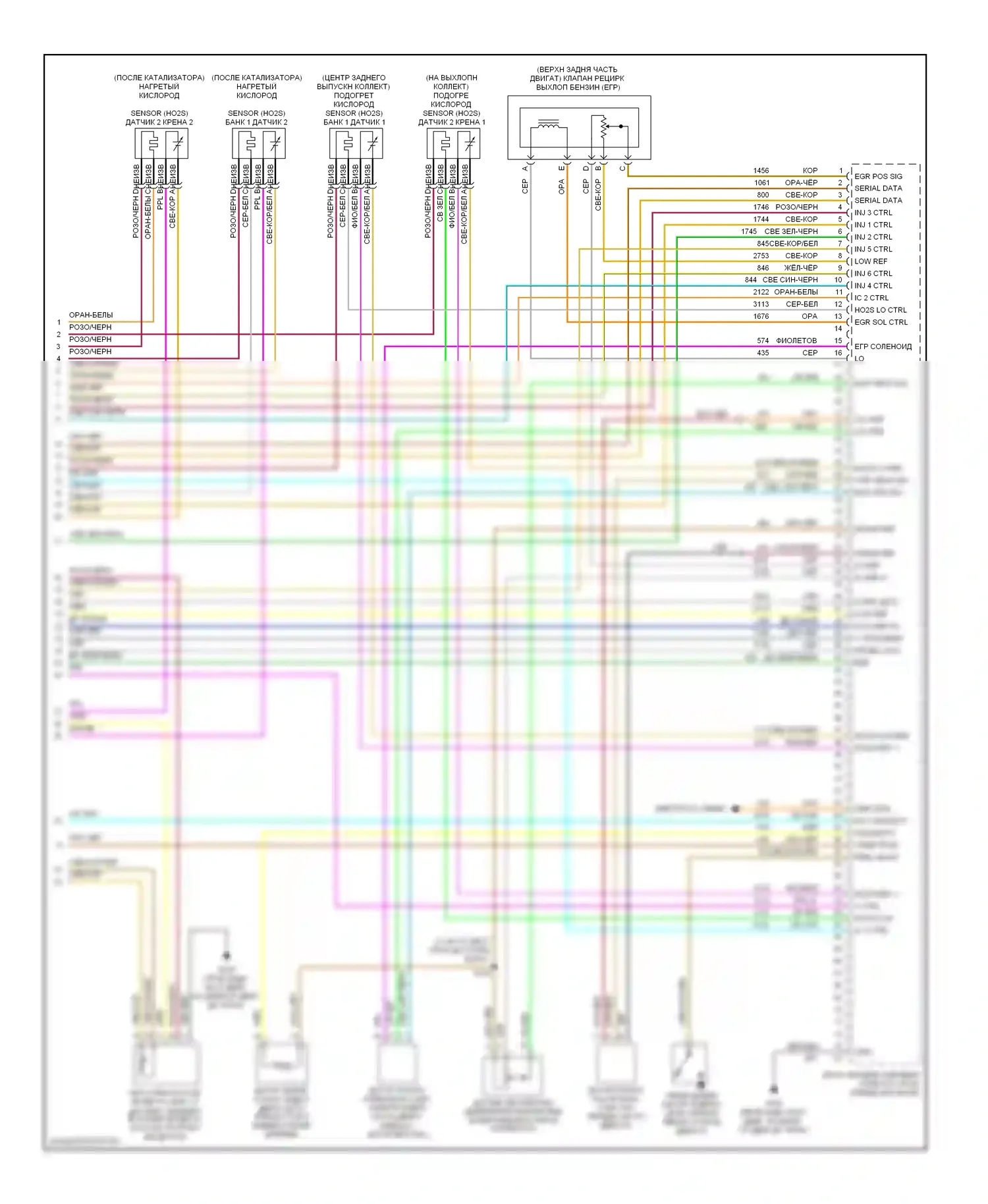 Malibu Chevrolet VI (2003-2006): Электросхема двигателя 3,5л vin 8 (5 из 5) 