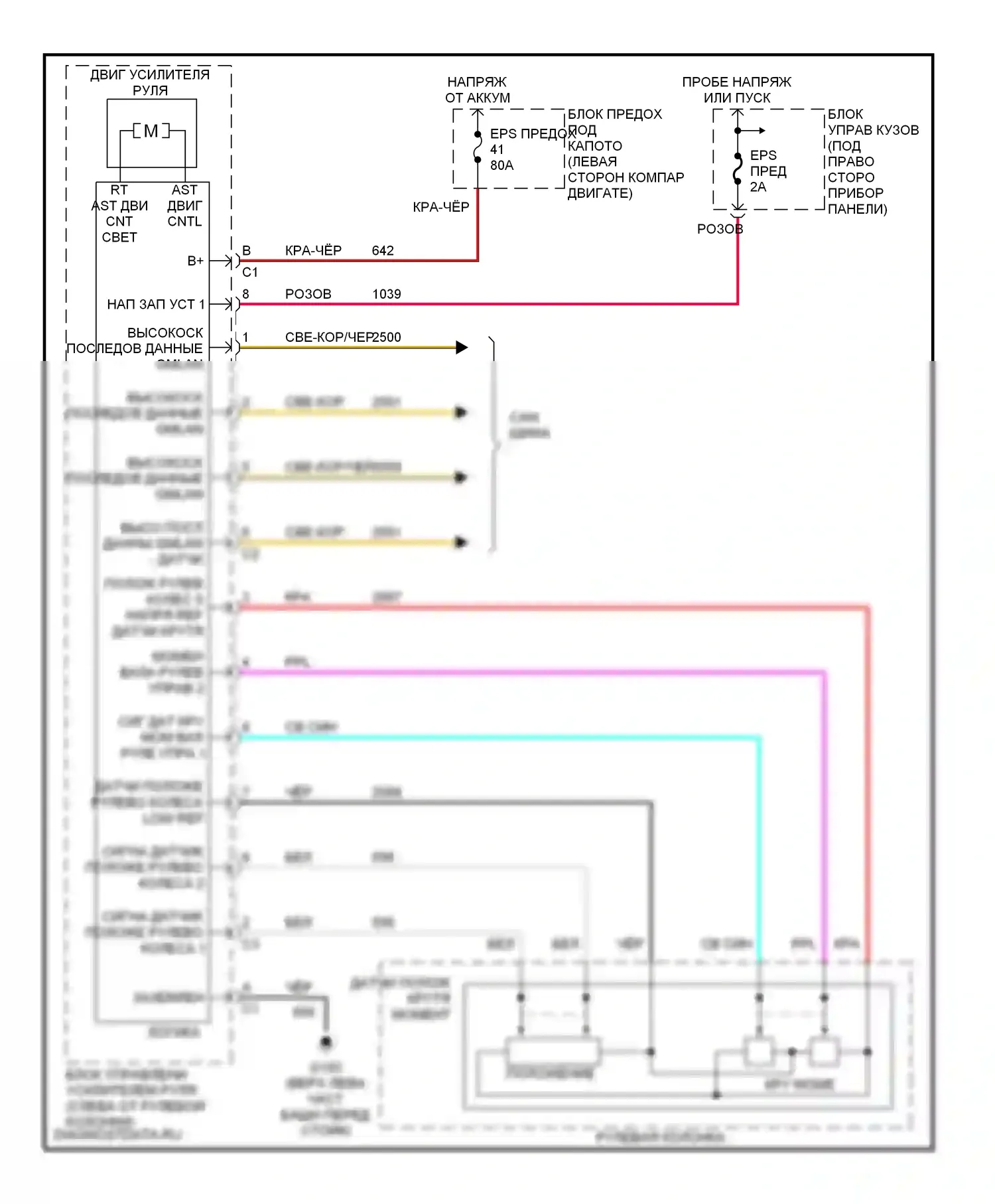 Malibu Chevrolet VI (2003-2006): Электросхема электроусилителя руля 