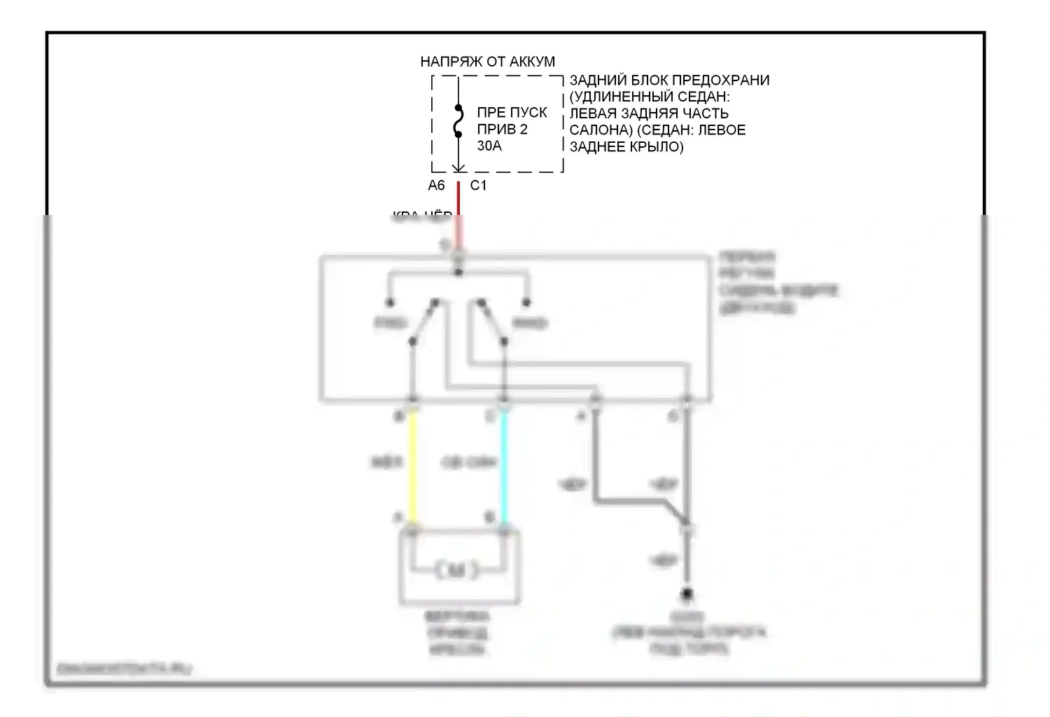 Malibu Chevrolet VI (2003-2006): 2-х сторонняя регулируемая электросхема сиденья с электроприводом 