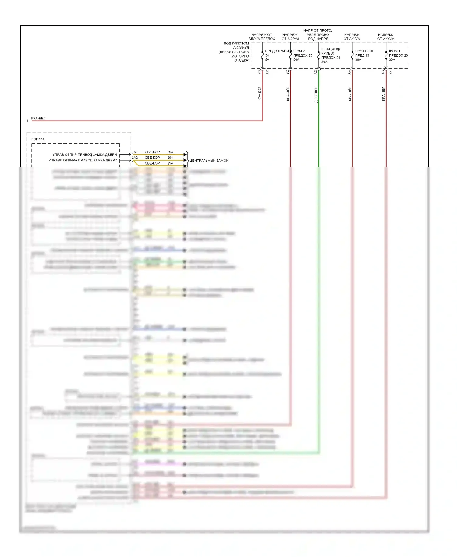 Malibu Chevrolet VII (2008-2012): Электросхема блоков управления кузовом (2 из 4) 