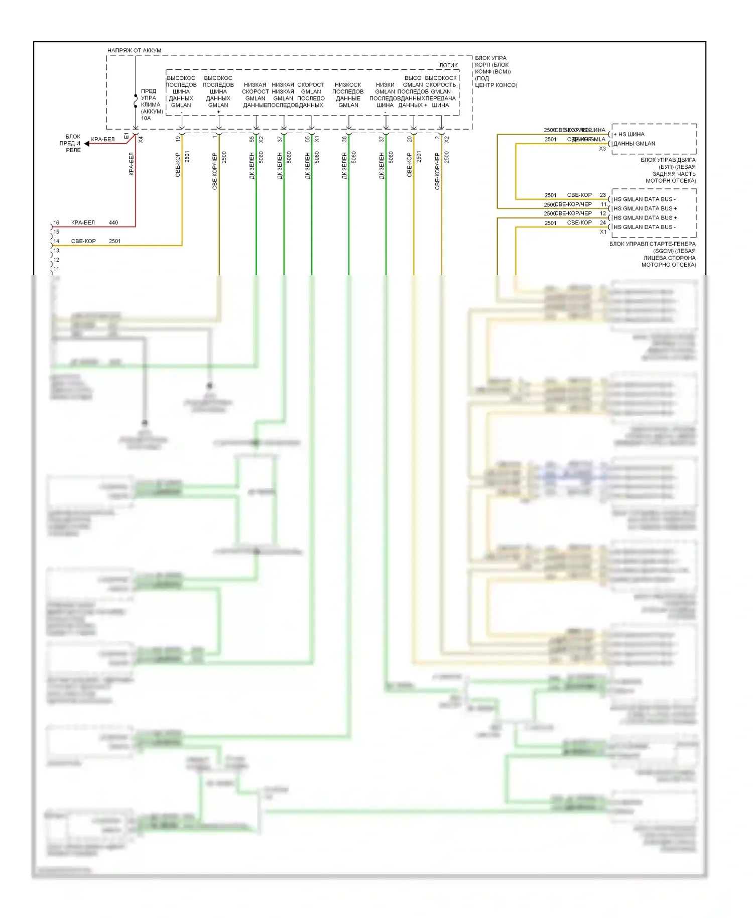 Malibu Chevrolet VII (2008-2012): Can шина электросхема, гибридная 
