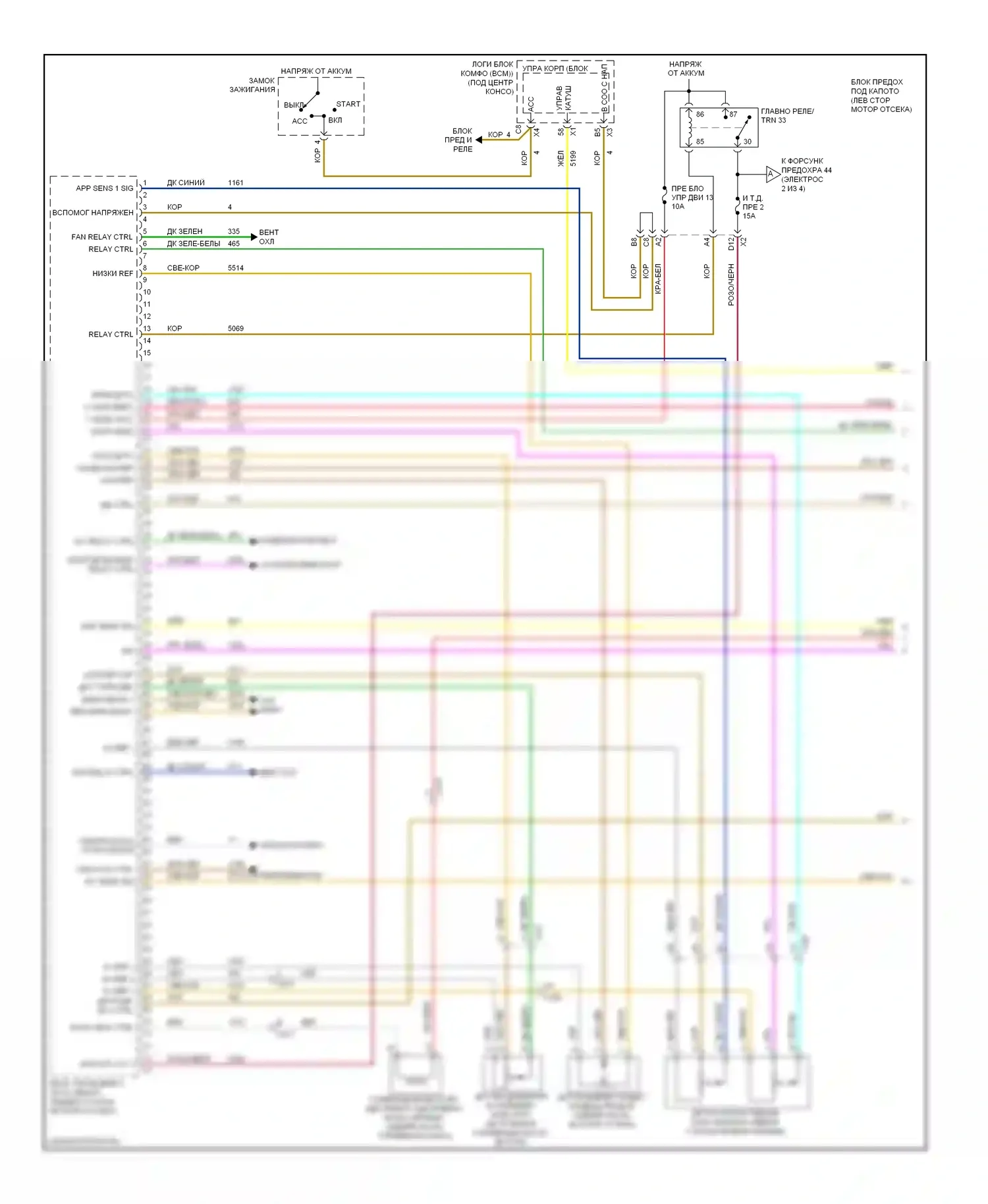Malibu Chevrolet VII (2008-2012): Электросхема двигателя 2.4l vin b (1 из 5) 