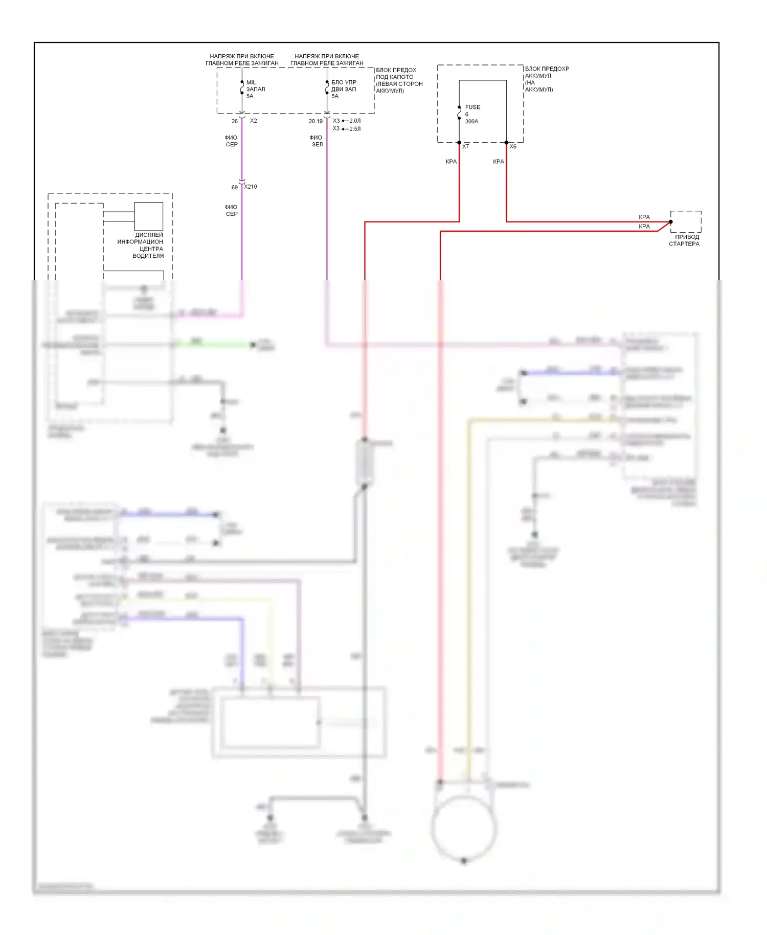 Malibu Chevrolet VIII рестайлинг (2013-2016): Электросхема генератора, без остановки/запуска 