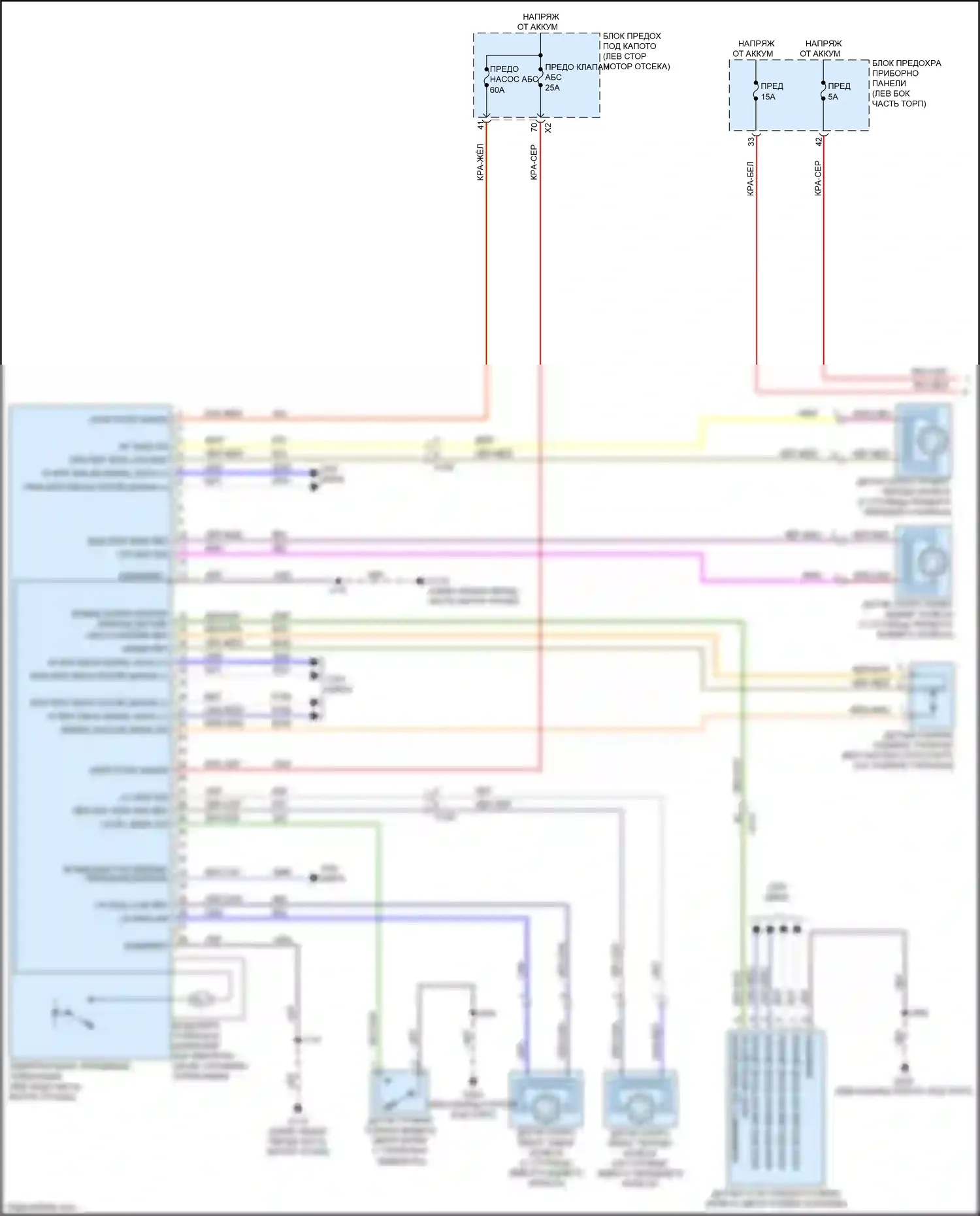 Malibu Chevrolet VIII рестайлинг (2013-2016): Антиблокировочная система abs электросхема (1 из 2) 