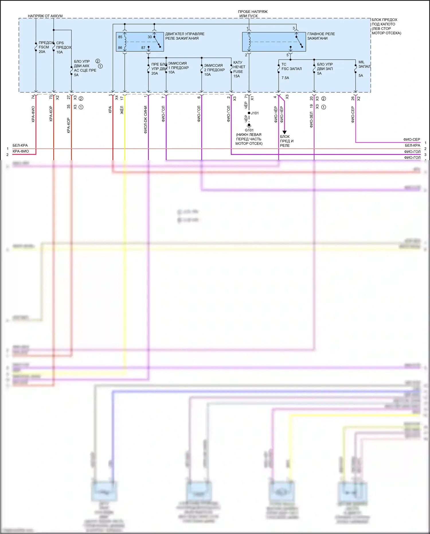 Malibu Chevrolet VIII рестайлинг (2013-2016): Электросхема двигателя 2.0l vin x (3 из 6) 