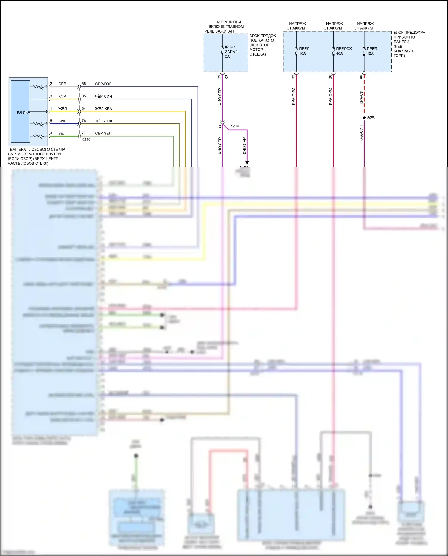 Malibu Chevrolet VIII рестайлинг (2013-2016): Электросхема ручного кондиционера (1 из 4) 