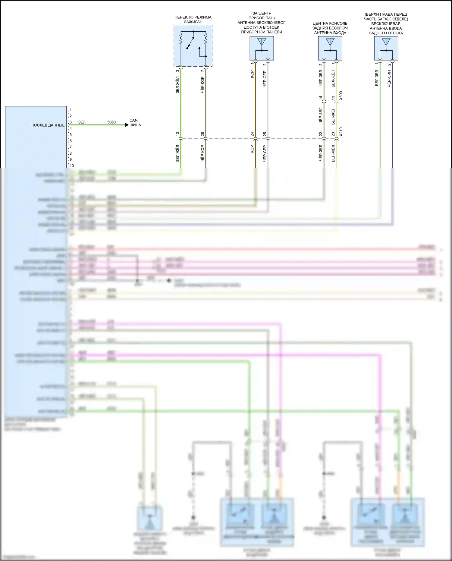 Malibu Chevrolet VIII рестайлинг (2013-2016): Электросхема с защитой от взлома, с пассивным вводом без ключа (1 из 4) 