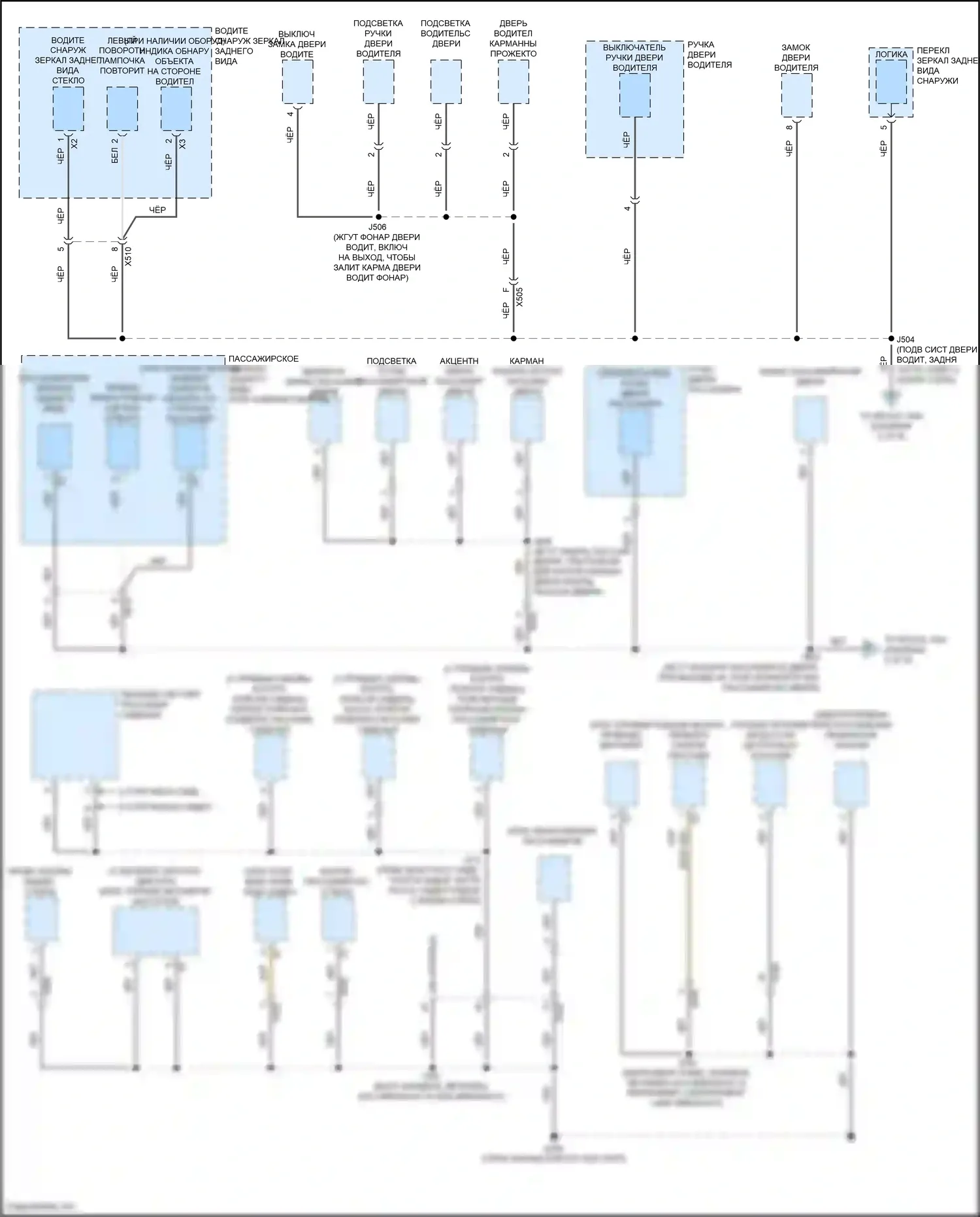 Malibu Chevrolet VIII рестайлинг (2013-2016): Электросхема разводки массы (3 из 6) 