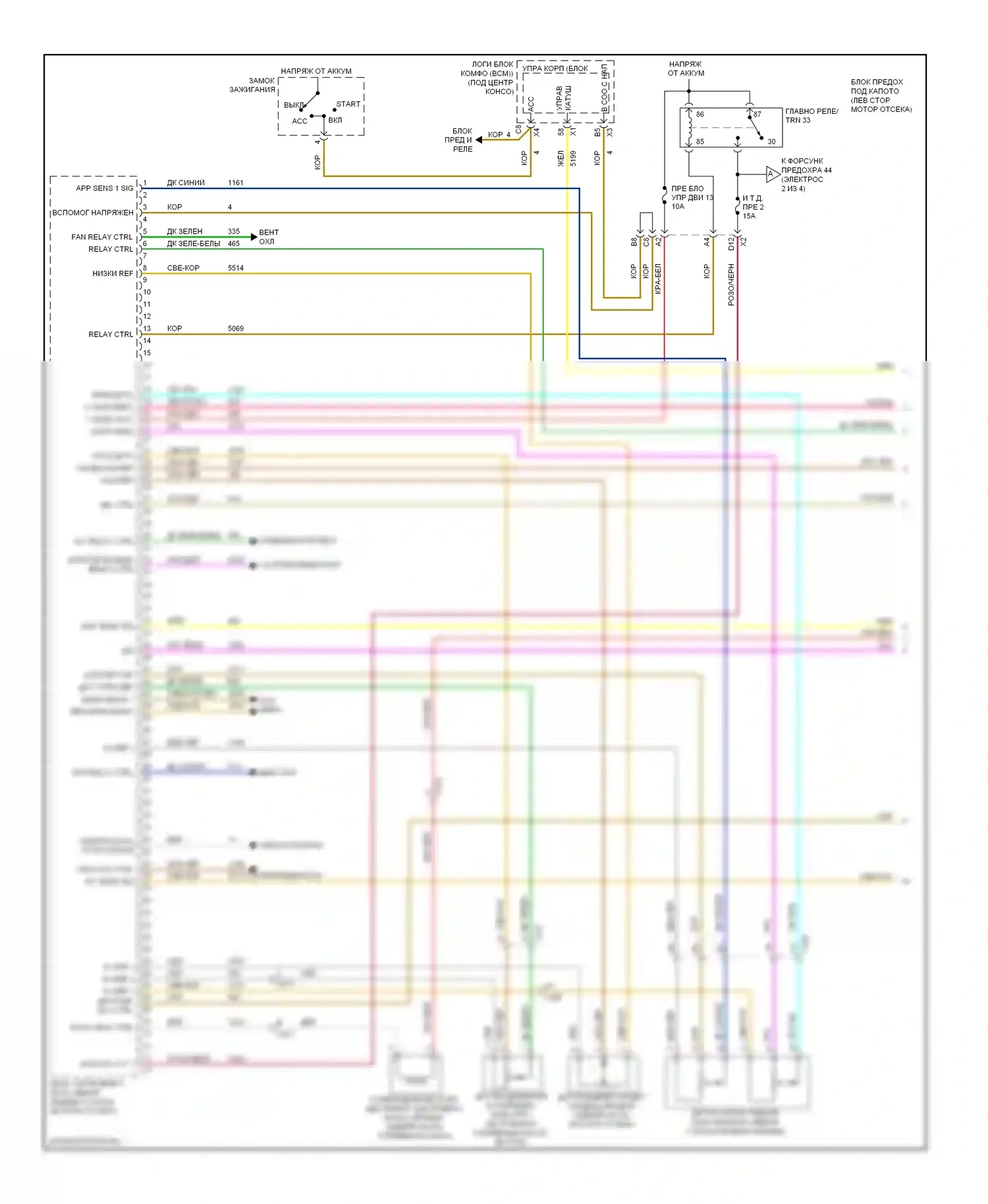 Malibu Chevrolet VIII (2011-2014): Электросхема двигателя 2.4л vin 1 (1 из 5) 