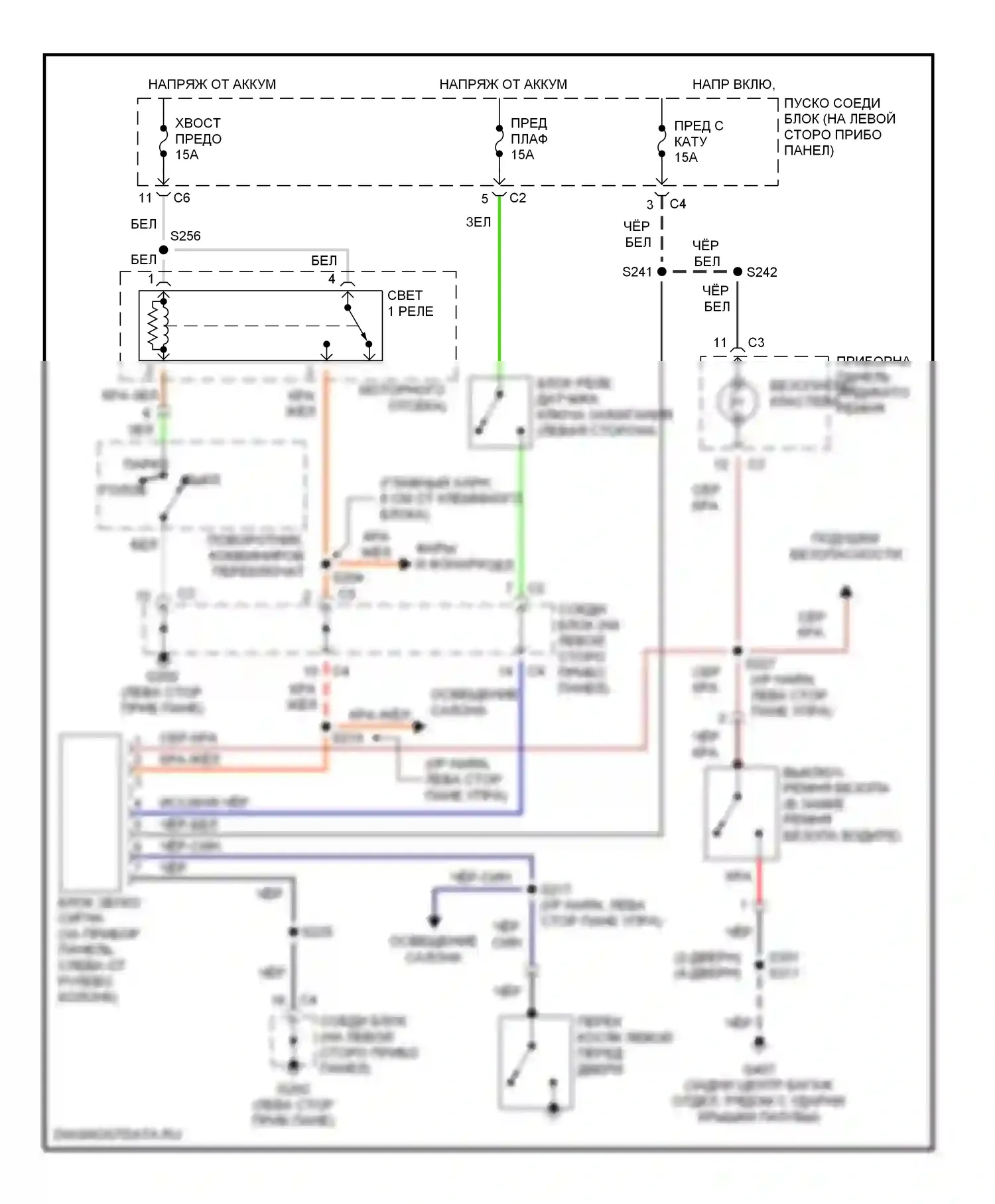 Metro Chevrolet I (1997-2001): Электросхемы системы оповещения 