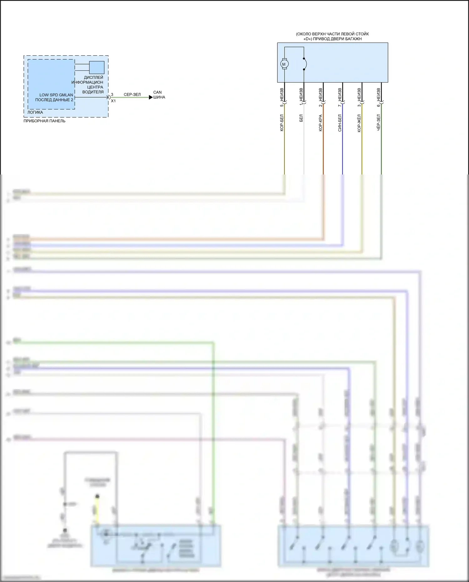 Seeker Chevrolet I (2022-2024): Электросхема дверей силового багажника (2 из 2) 