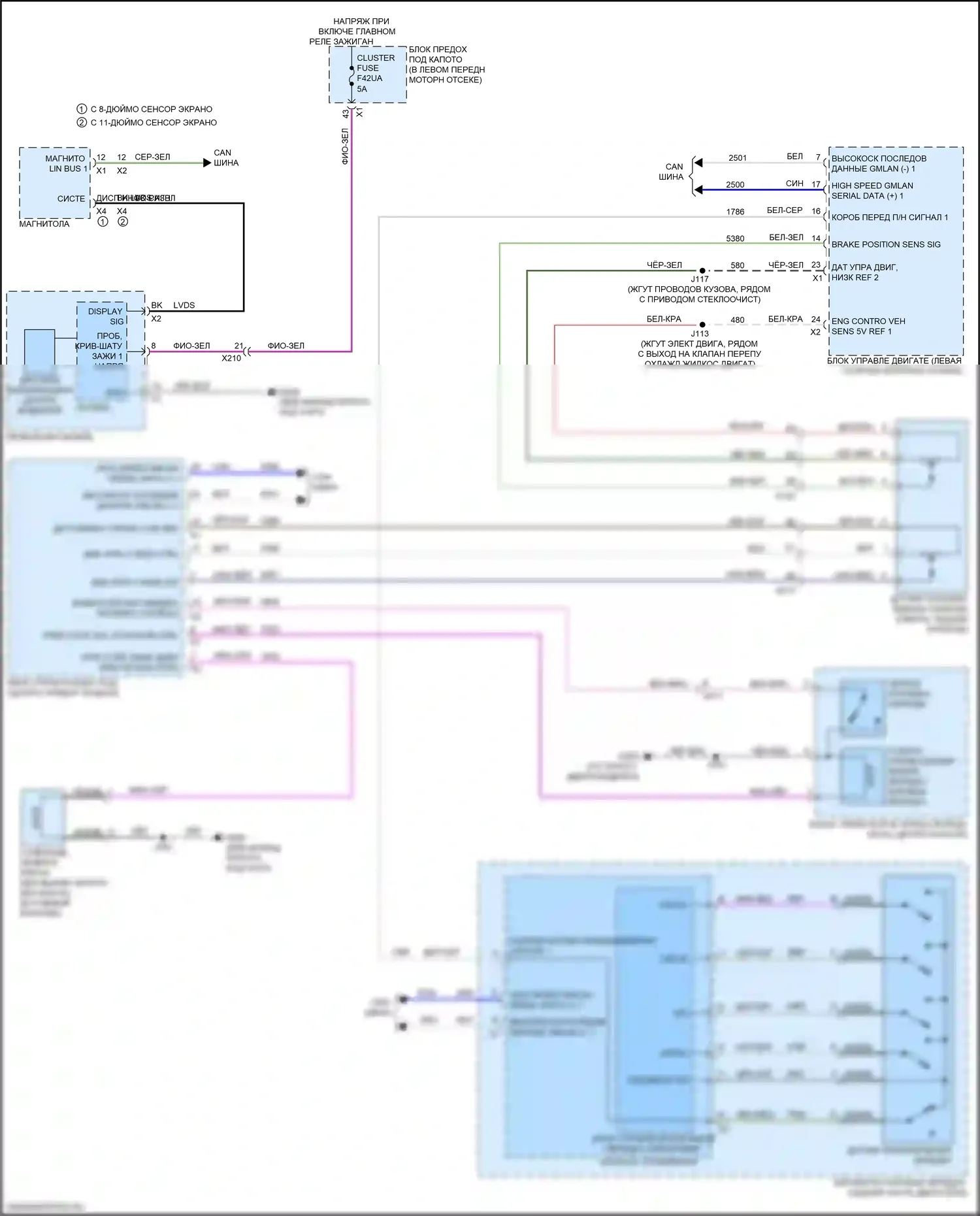Seeker Chevrolet I (2022-2024): Электросхема блокировки селектора 