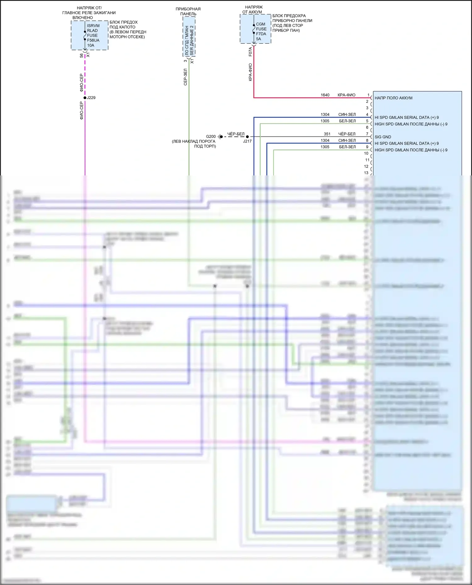 Seeker Chevrolet I (2022-2024): Can шина электросхема (5 из 5) 