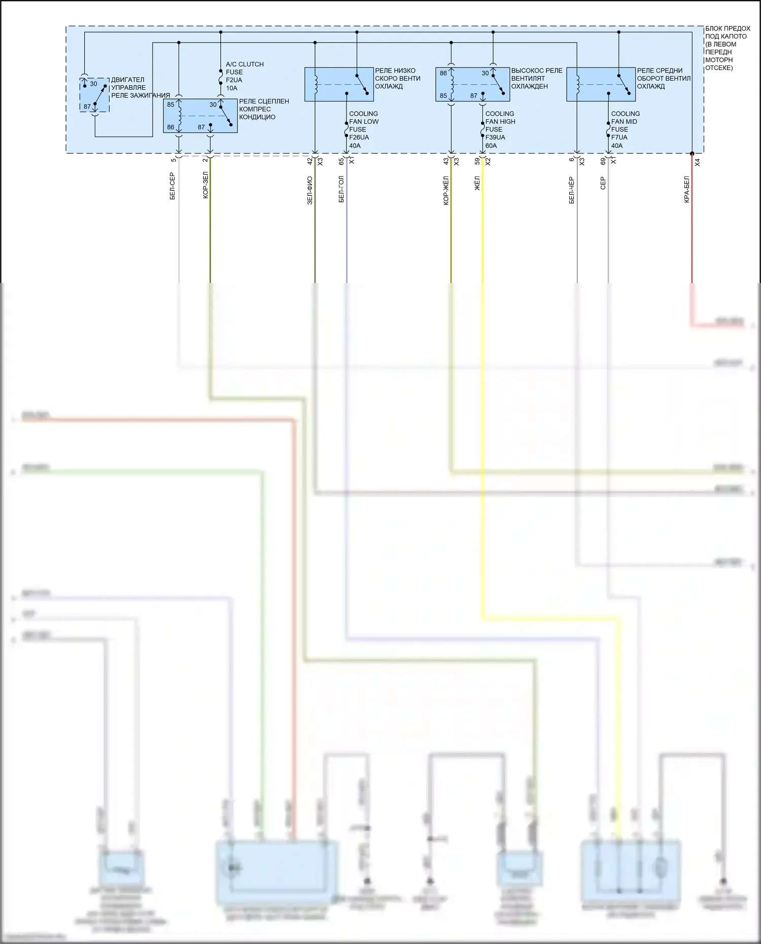 Seeker Chevrolet I (2022-2024): Электросхема ручного кондиционера (2 из 3) 