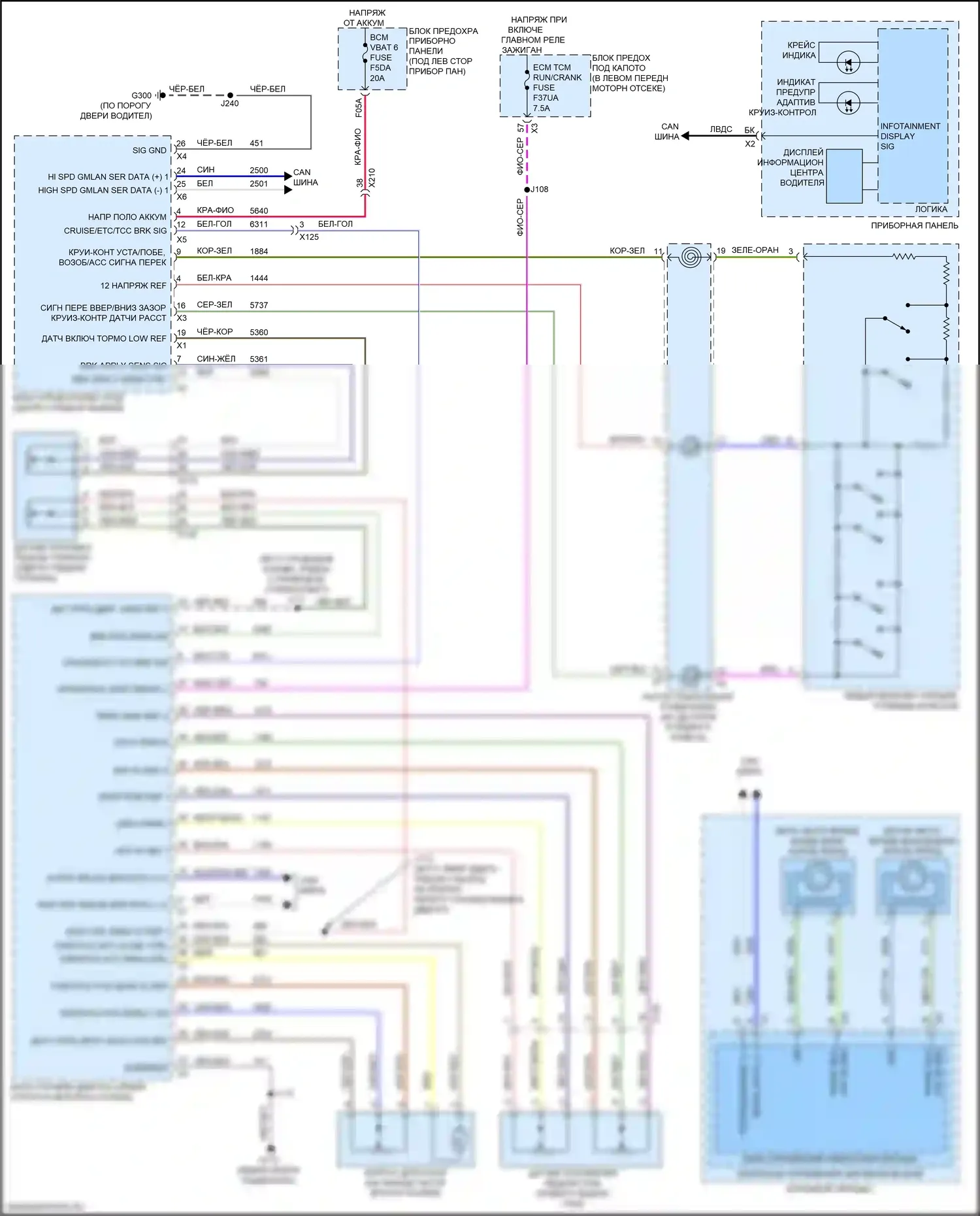 Seeker Chevrolet I (2022-2024): Электросхема круиз-контроля 