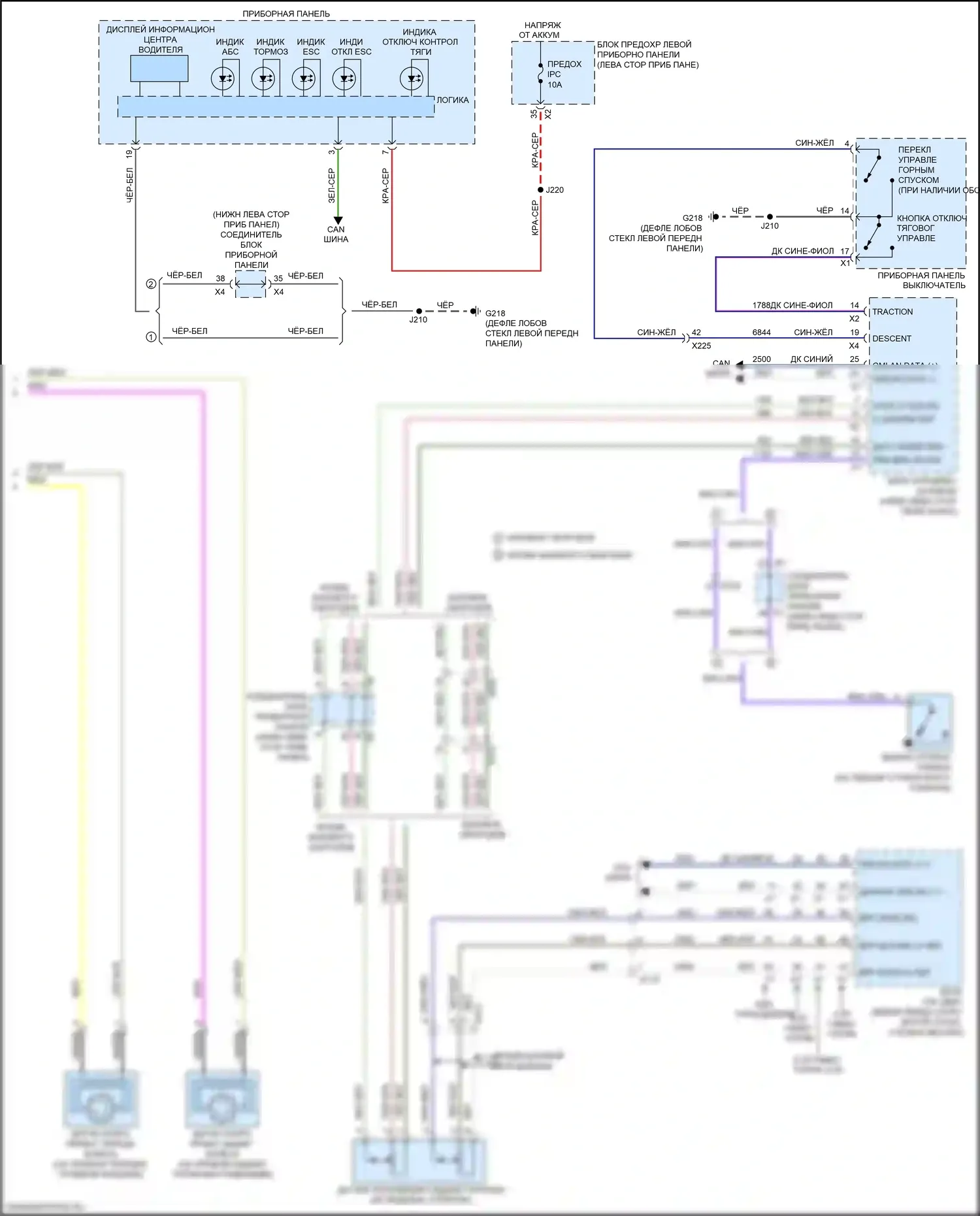Silverado Chevrolet GMT K2XX рестайлинг (2015-2019): Антиблокировочная система abs электросхема (2 из 2) 
