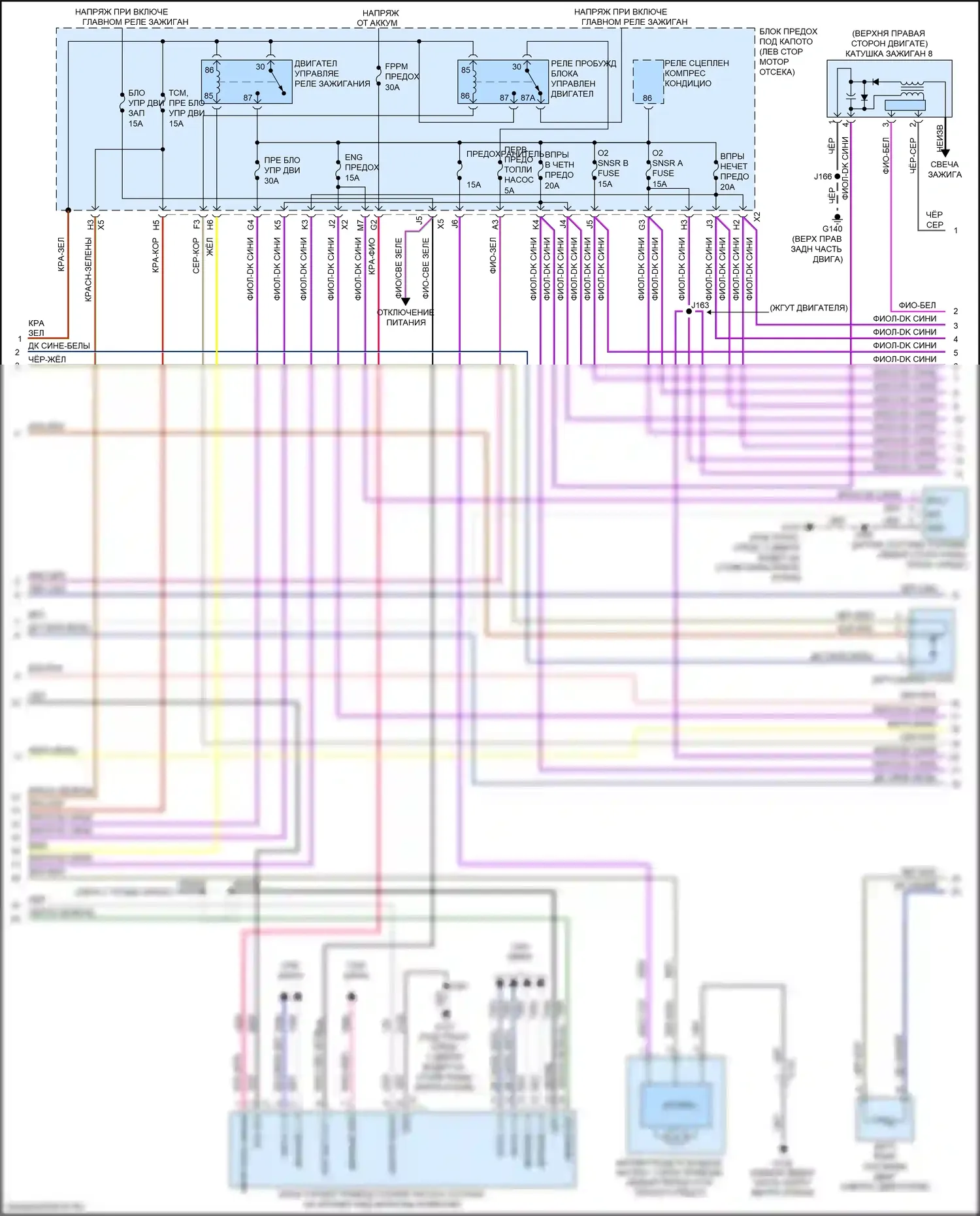Silverado Chevrolet GMT K2XX рестайлинг (2015-2019): Электросхема двигателя 6.2l vin j (3 из 6) 