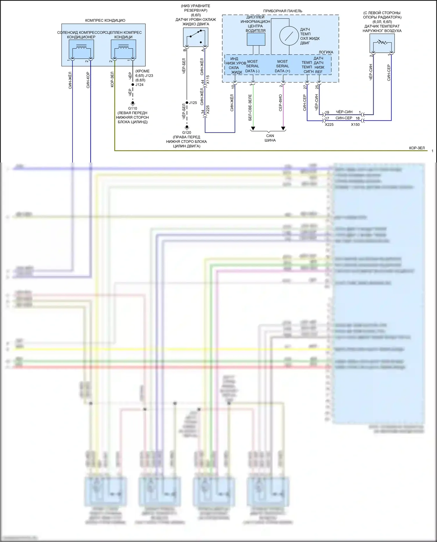Silverado Chevrolet GMT K2XX рестайлинг (2015-2019): Электросхема климат контроля (3 из 4) 