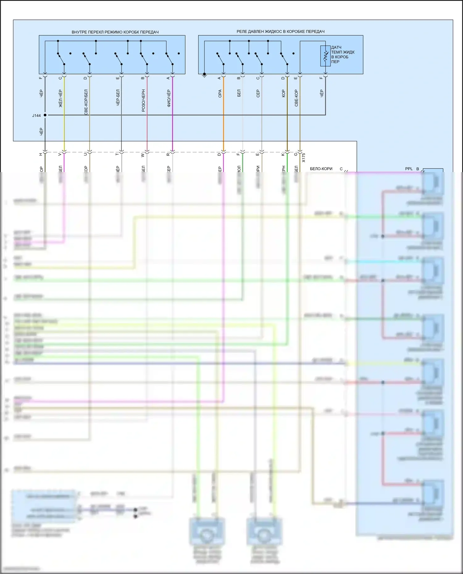 Silverado Chevrolet GMT K2XX рестайлинг (2015-2019): Электросхема автоматической коробки передач, allison (2 из 2) 