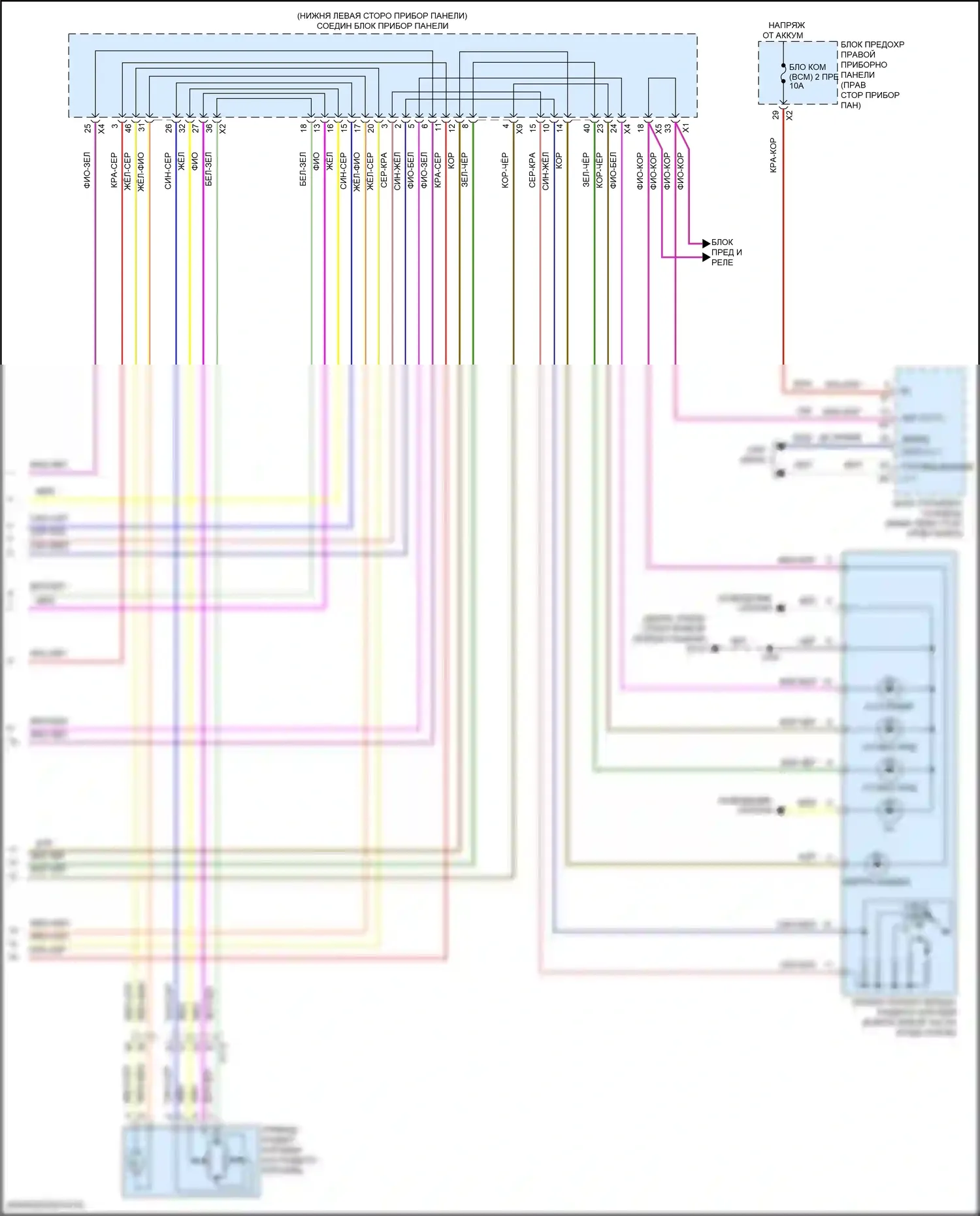 Silverado Chevrolet GMT K2XX рестайлинг (2015-2019): Электросхема раздаточной коробки, 2-ступенчатый автомат (2 из 2) 