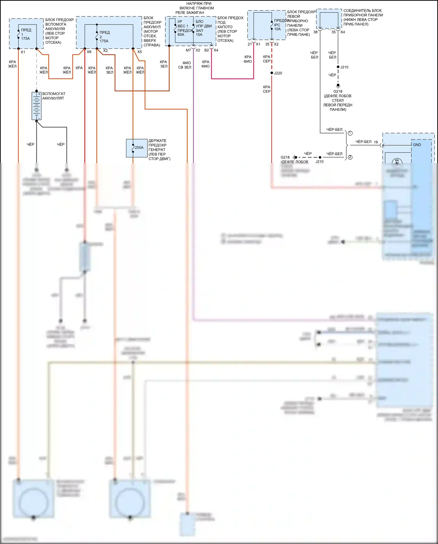 Silverado Chevrolet GMT K2XX рестайлинг (2015-2019): 6,6л vin y, электросхема генератора 