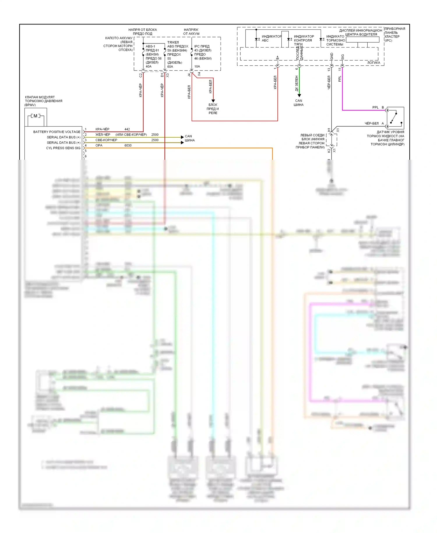 Silverado Chevrolet GMT K2XX (2013-2015): Антиблокировочная электросхема тормозов, 8600 гвт или более без активного управления тормозами 