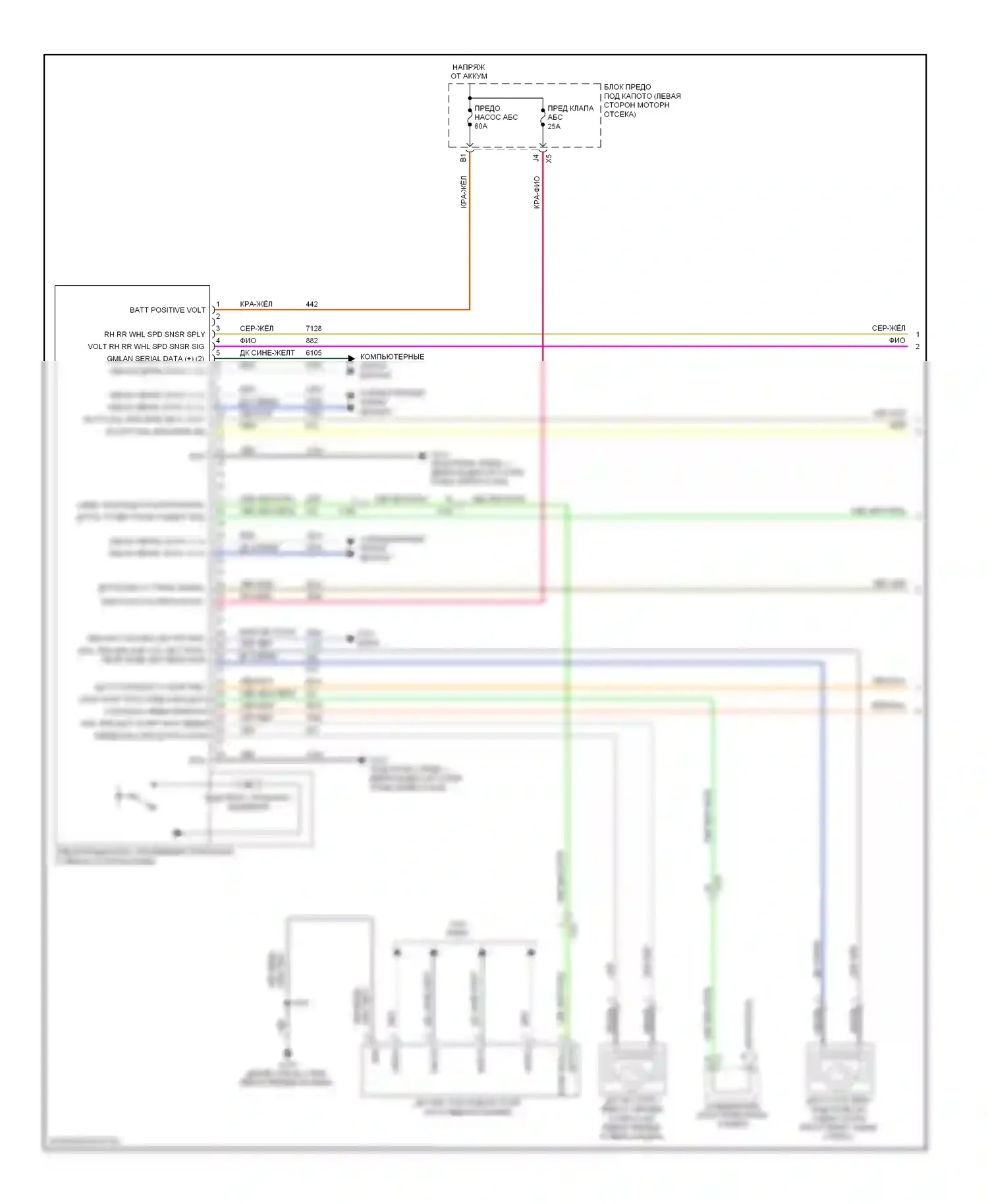 Silverado Chevrolet GMT K2XX (2013-2015): Антиблокировочная система abs электросхема (1 из 2) 