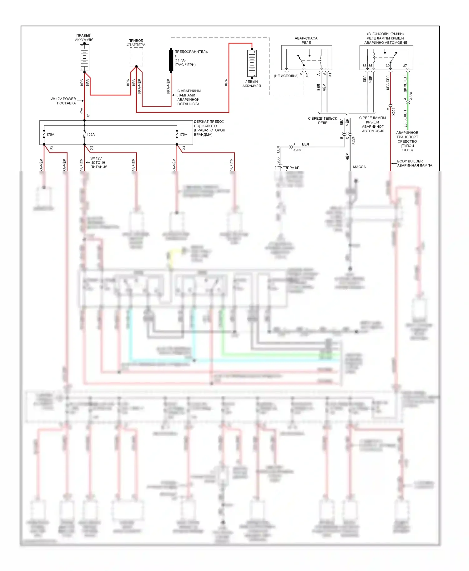 Silverado Chevrolet GMT K2XX (2013-2015): 6,6л vin 8, электросхема блока предохранителей реле (1 из 5) 