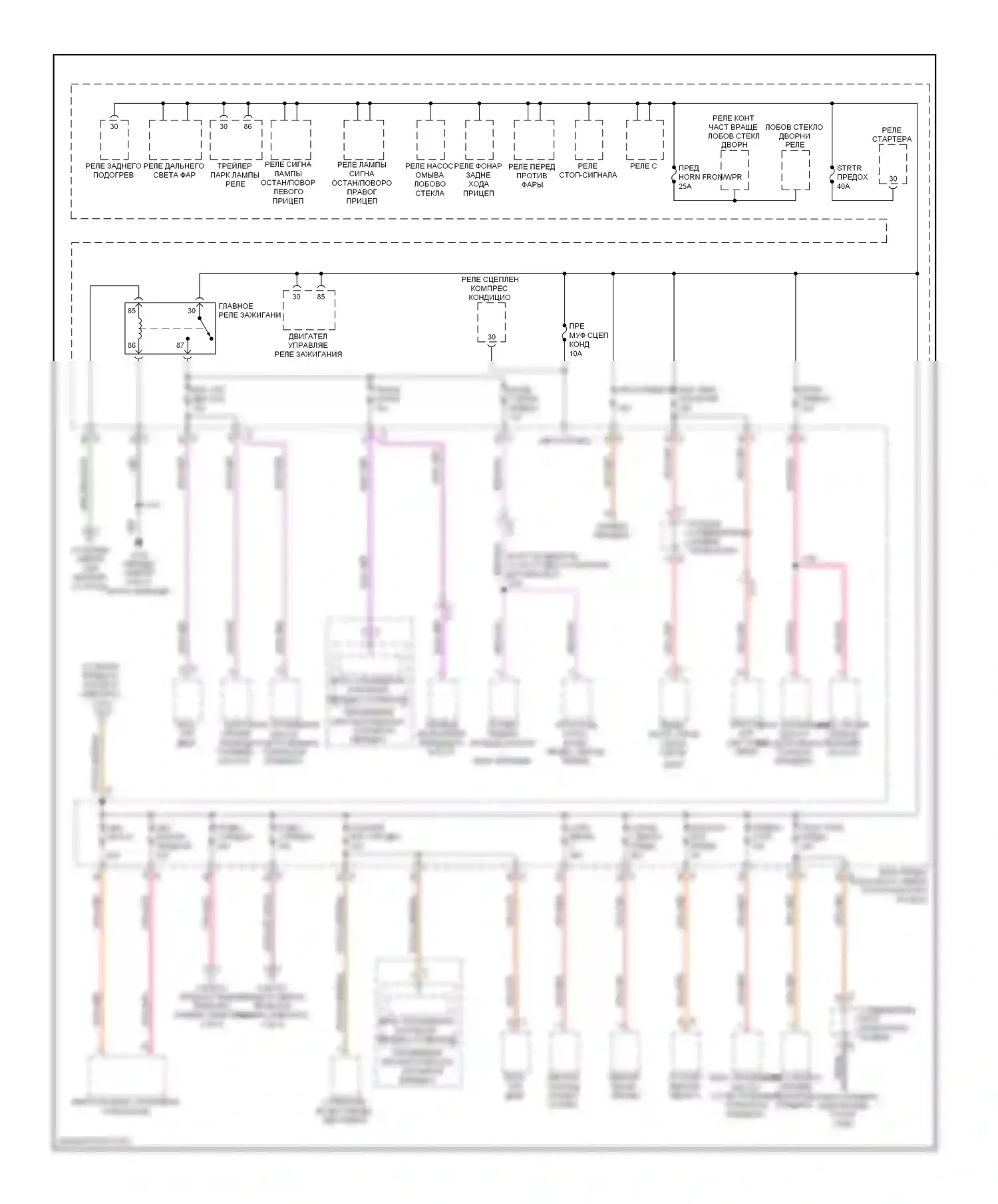 Silverado Chevrolet GMT K2XX (2013-2015): Электросхема блока предохранителей реле (2 из 5) 