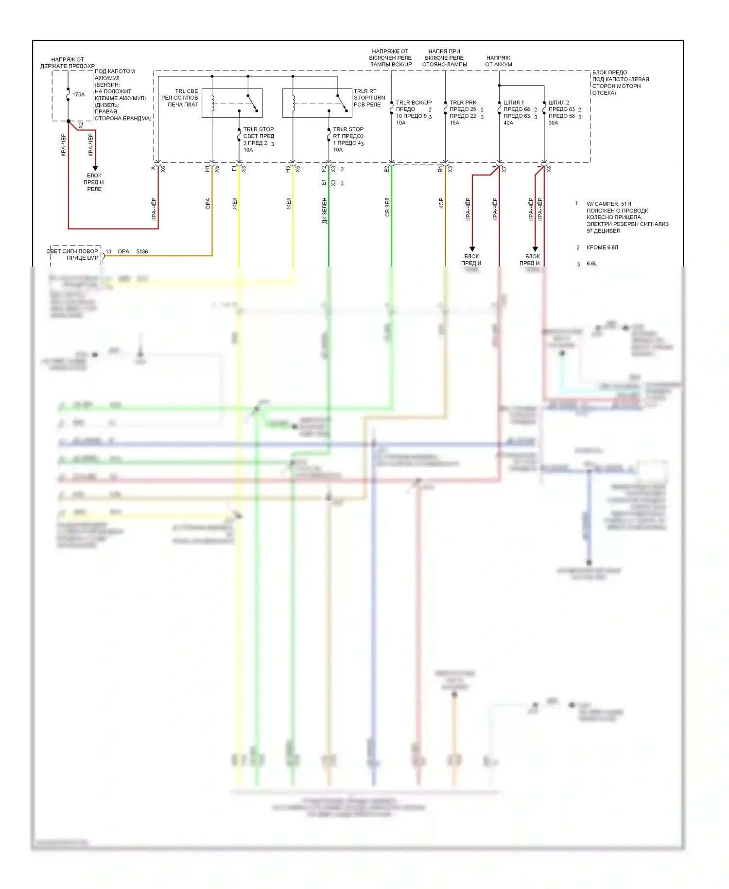 Silverado Chevrolet GMT K2XX (2013-2015): Электросхема буксировки прицепа 